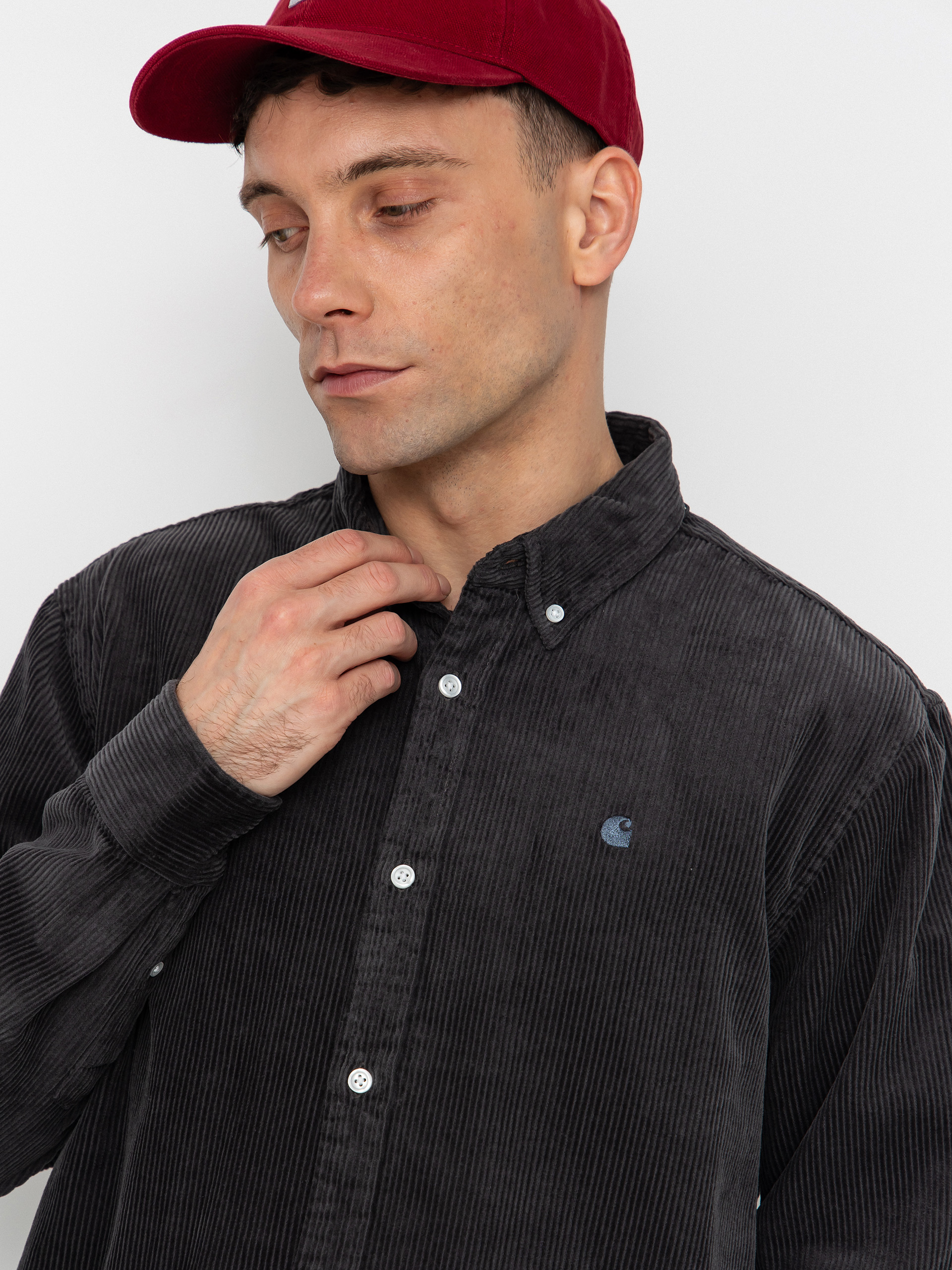 Koszula Carhartt WIP Madison Cord (graphite/graphite)