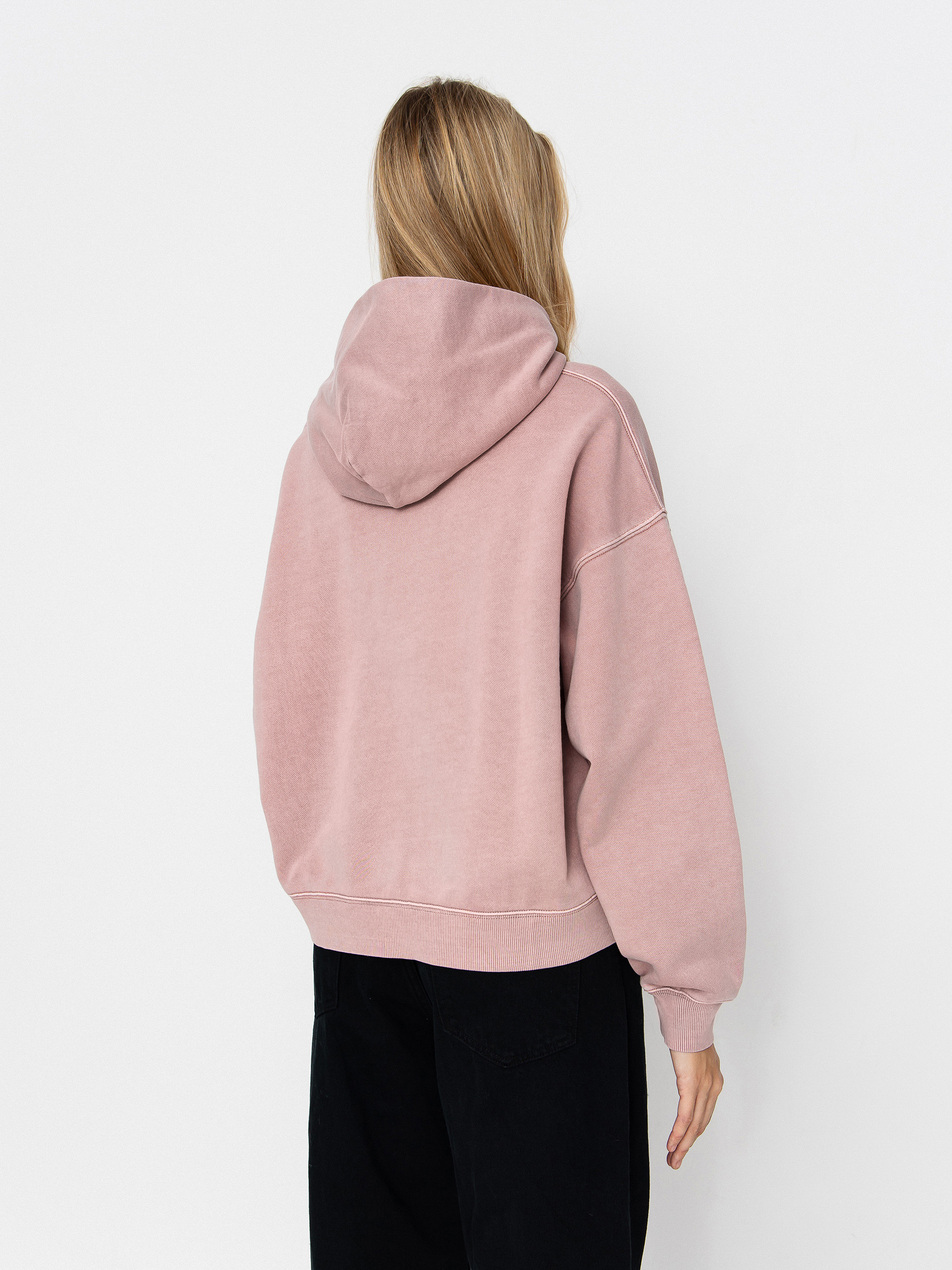 Bluza z kapturem Carhartt WIP Benton HD Wmn (glassy pink/garment dyed)