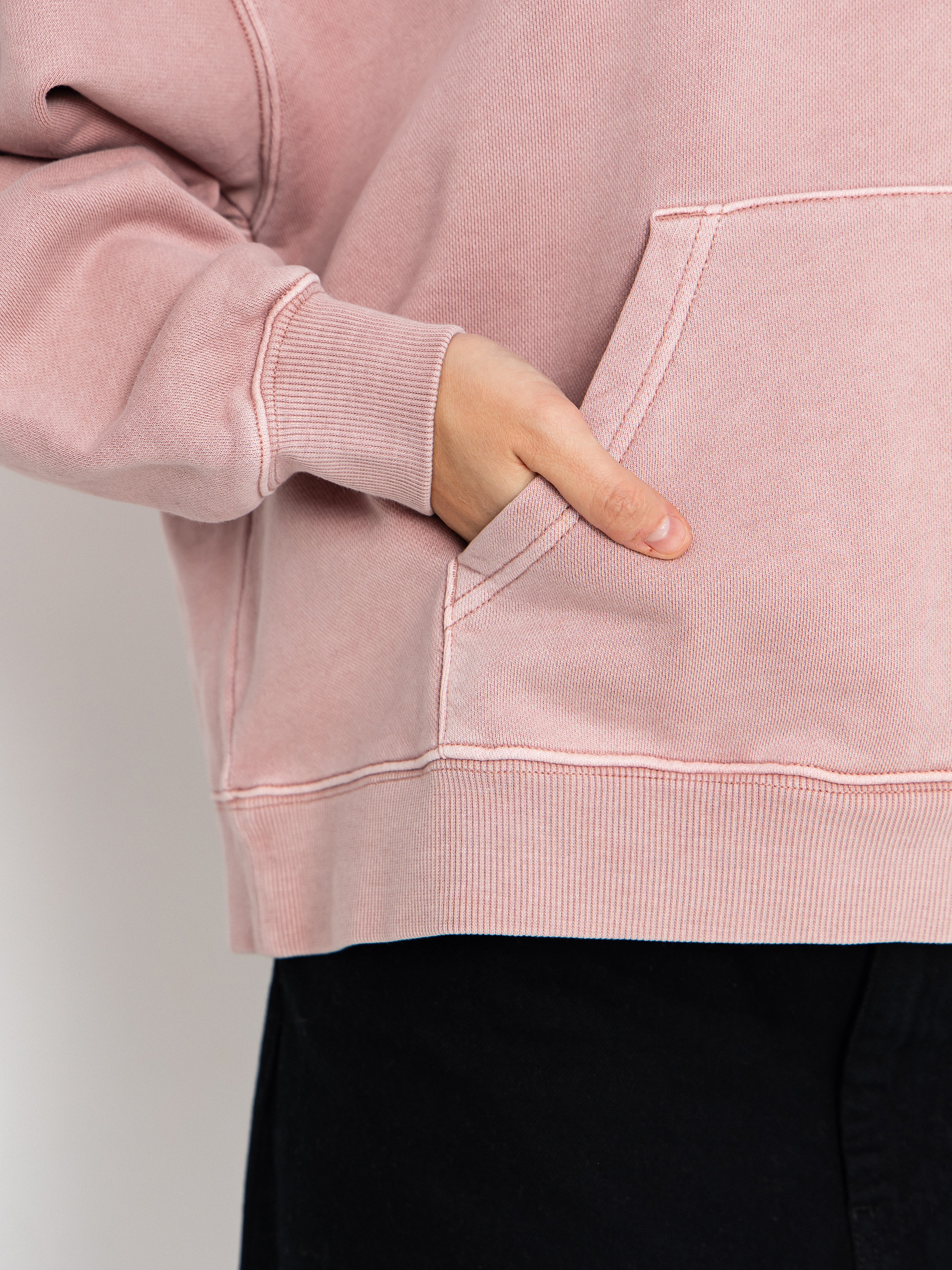 Bluza z kapturem Carhartt WIP Benton HD Wmn (glassy pink/garment dyed)