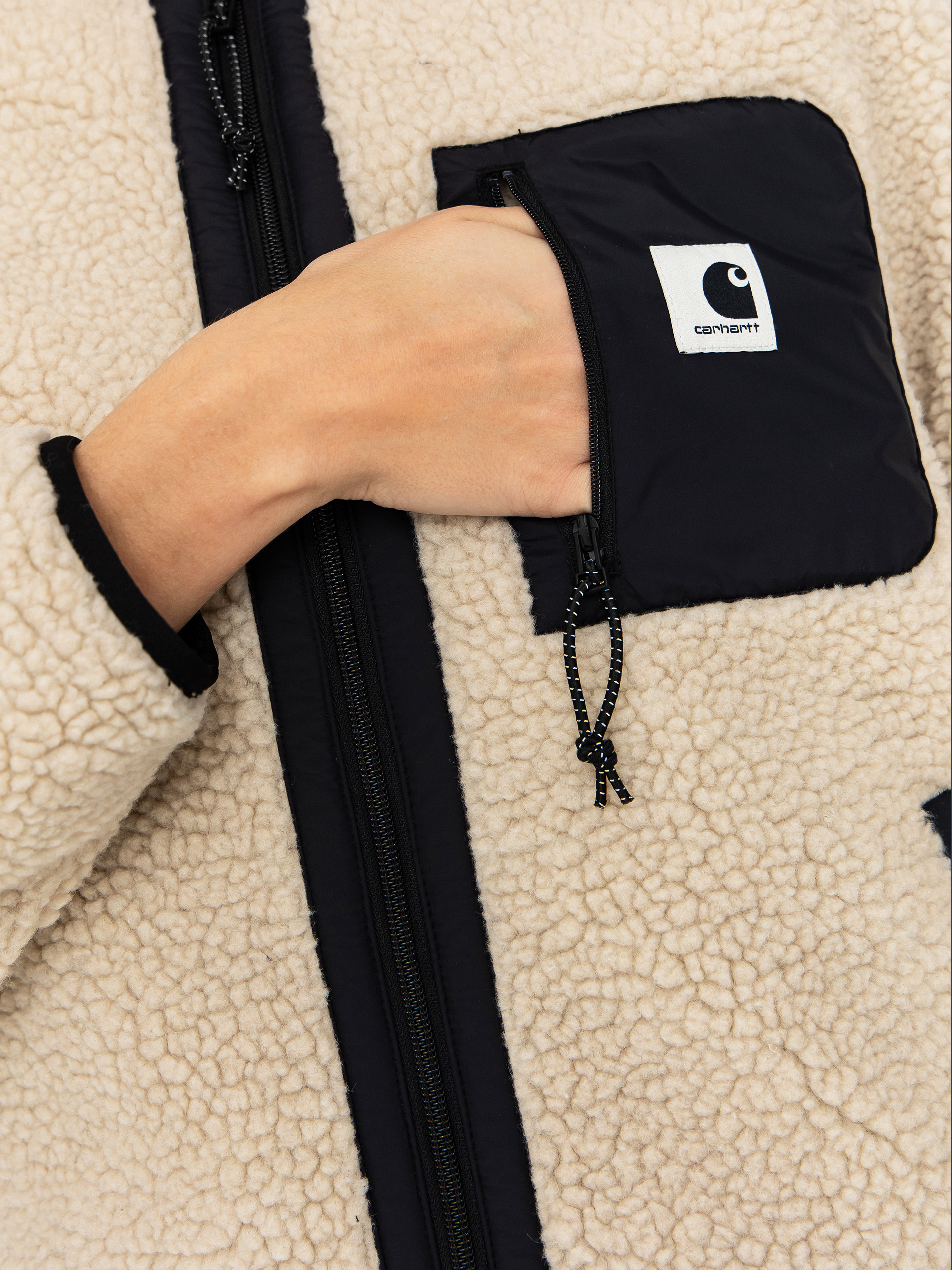 Kurtka Carhartt WIP Janet Wmn (fleur de sel/black)