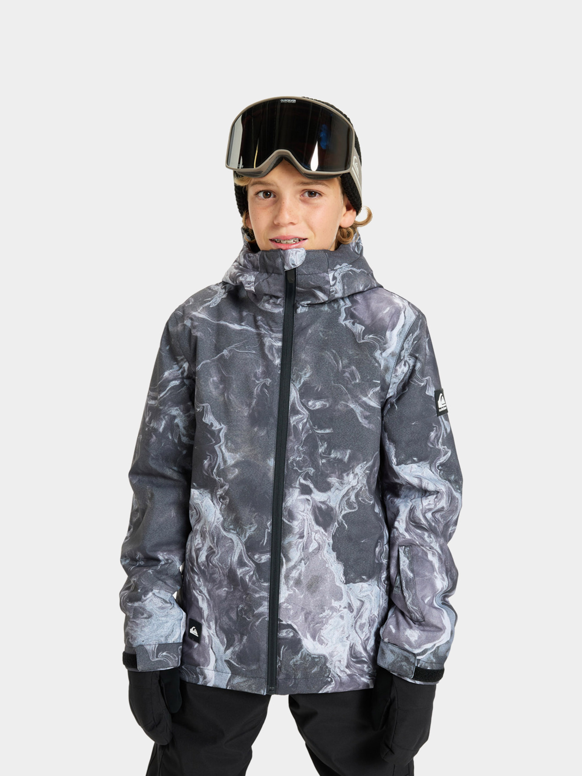 Kurtka snowboardowa Quiksilver Mission Printed JR (true black)