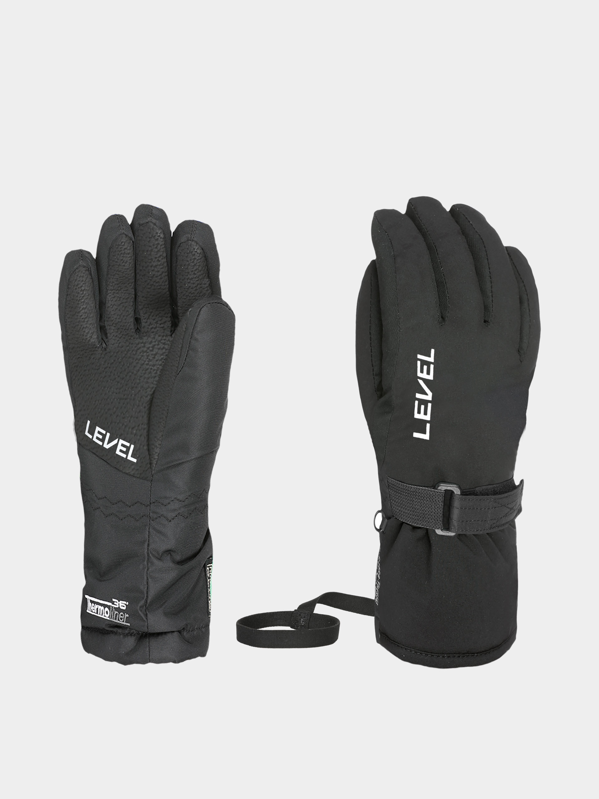 Ru0119kawice Level Junior JR (black)
