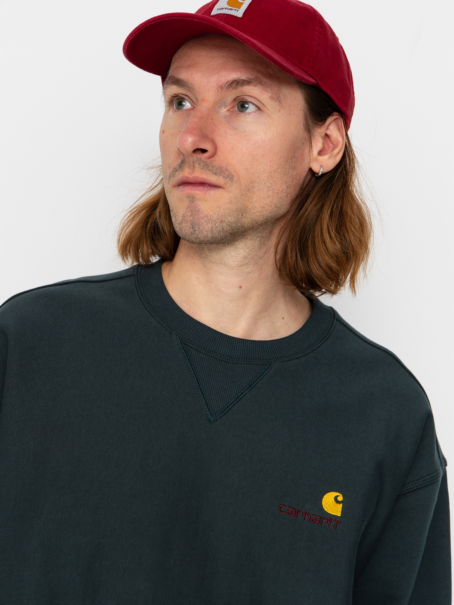 Bluza Carhartt WIP American Script (kale green)