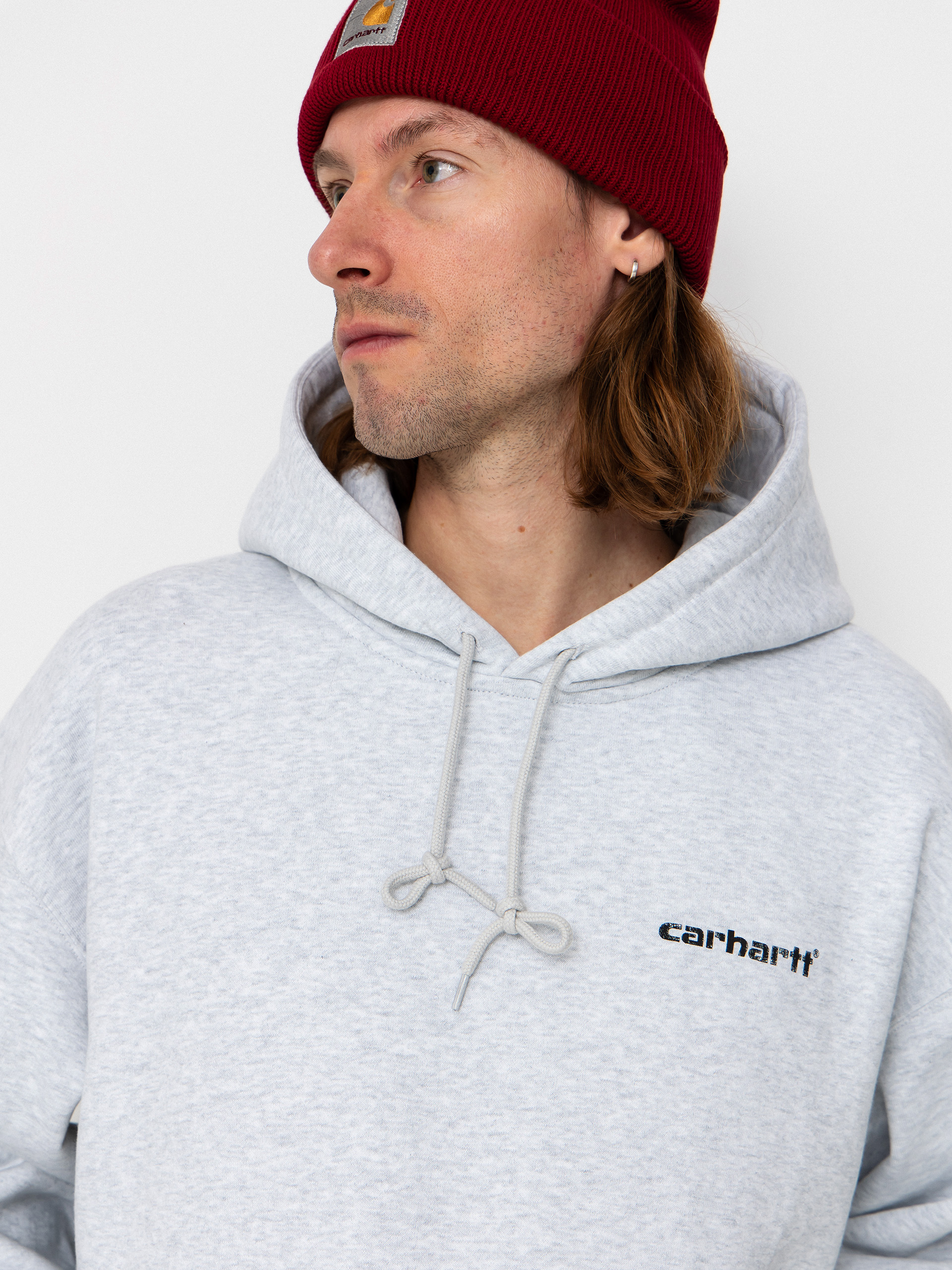 Bluza z kapturem Carhartt WIP Caps HD (ash heather)