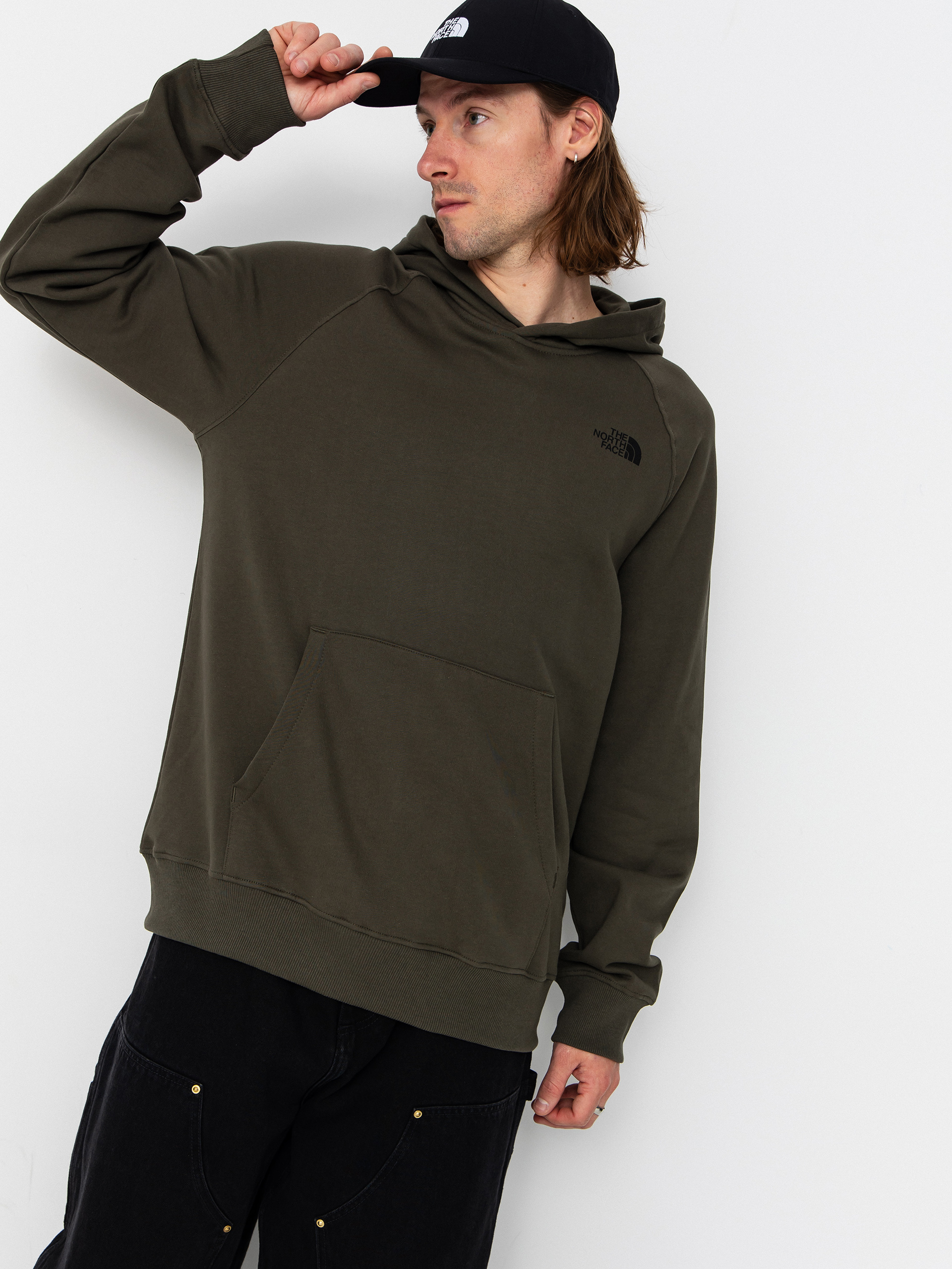 Bluza z kapturem The North Face Box Nse Edge Of Light Infill Raglan HD (new taupe green/tnf bla)