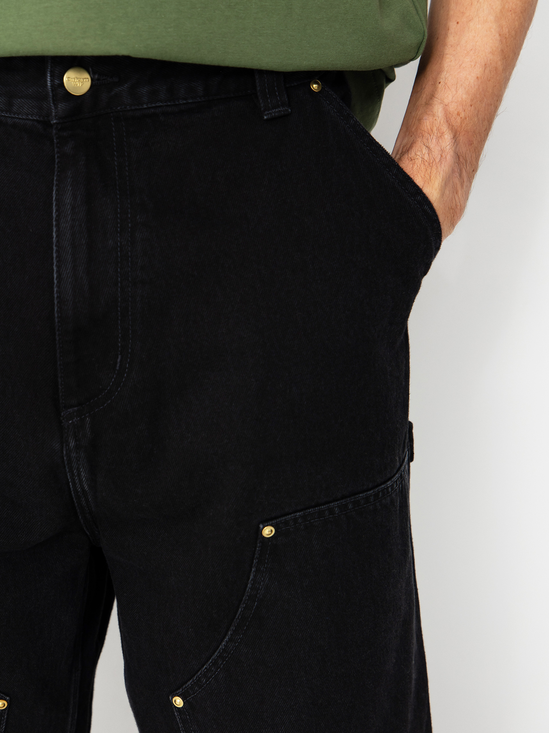 Spodnie Carhartt WIP Nash Double Knee (black/stone washed)