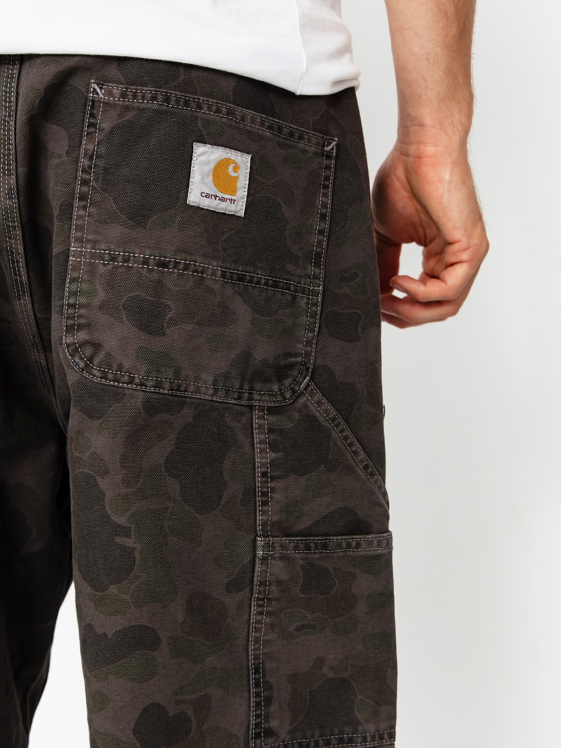 Spodnie Carhartt WIP Duck Single Knee (camo duck/green/porphyry/garment dyed)