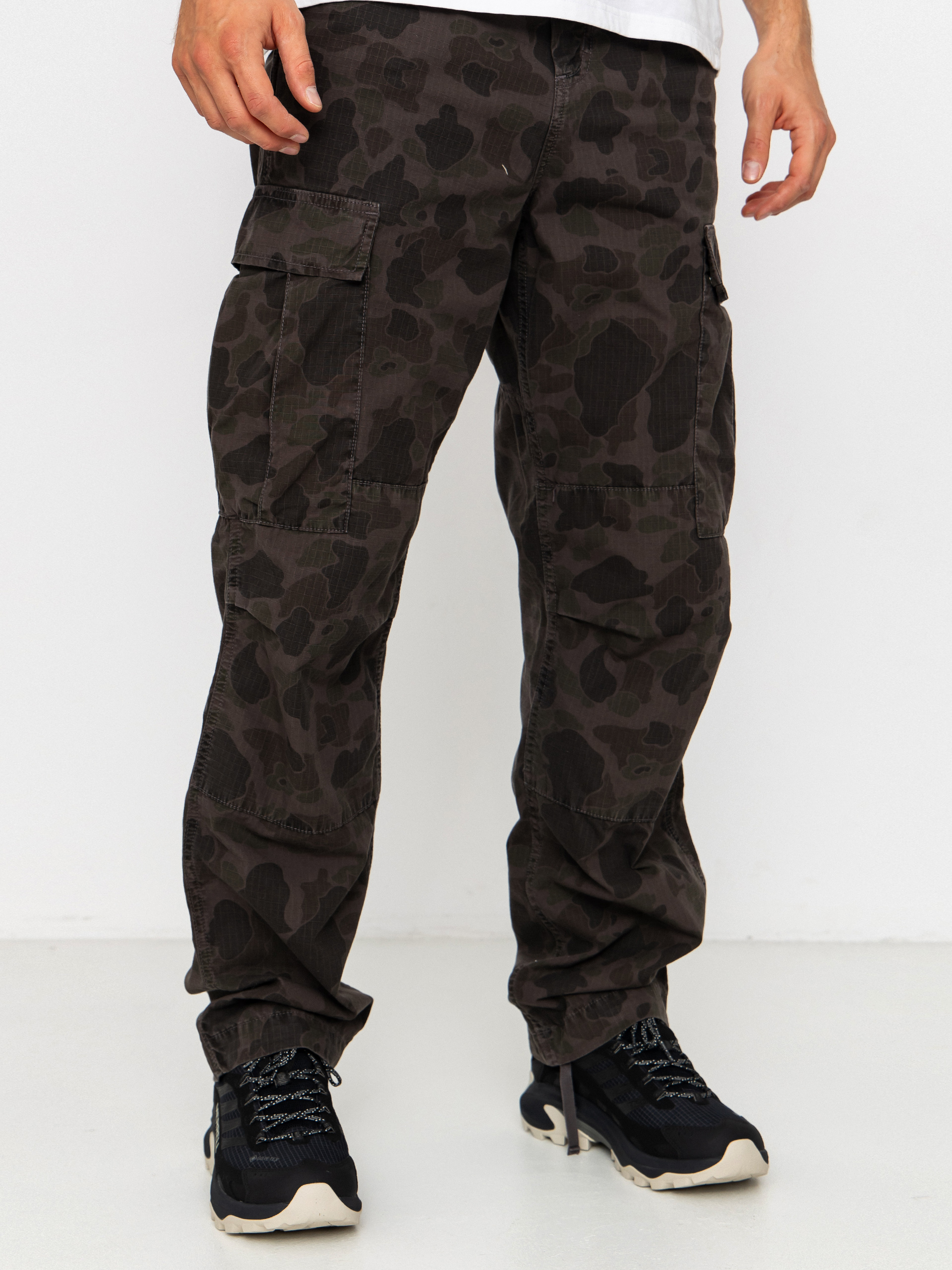 Spodnie Carhartt WIP Duck Cargo (camo duck/green/porphyry/garment dyed)
