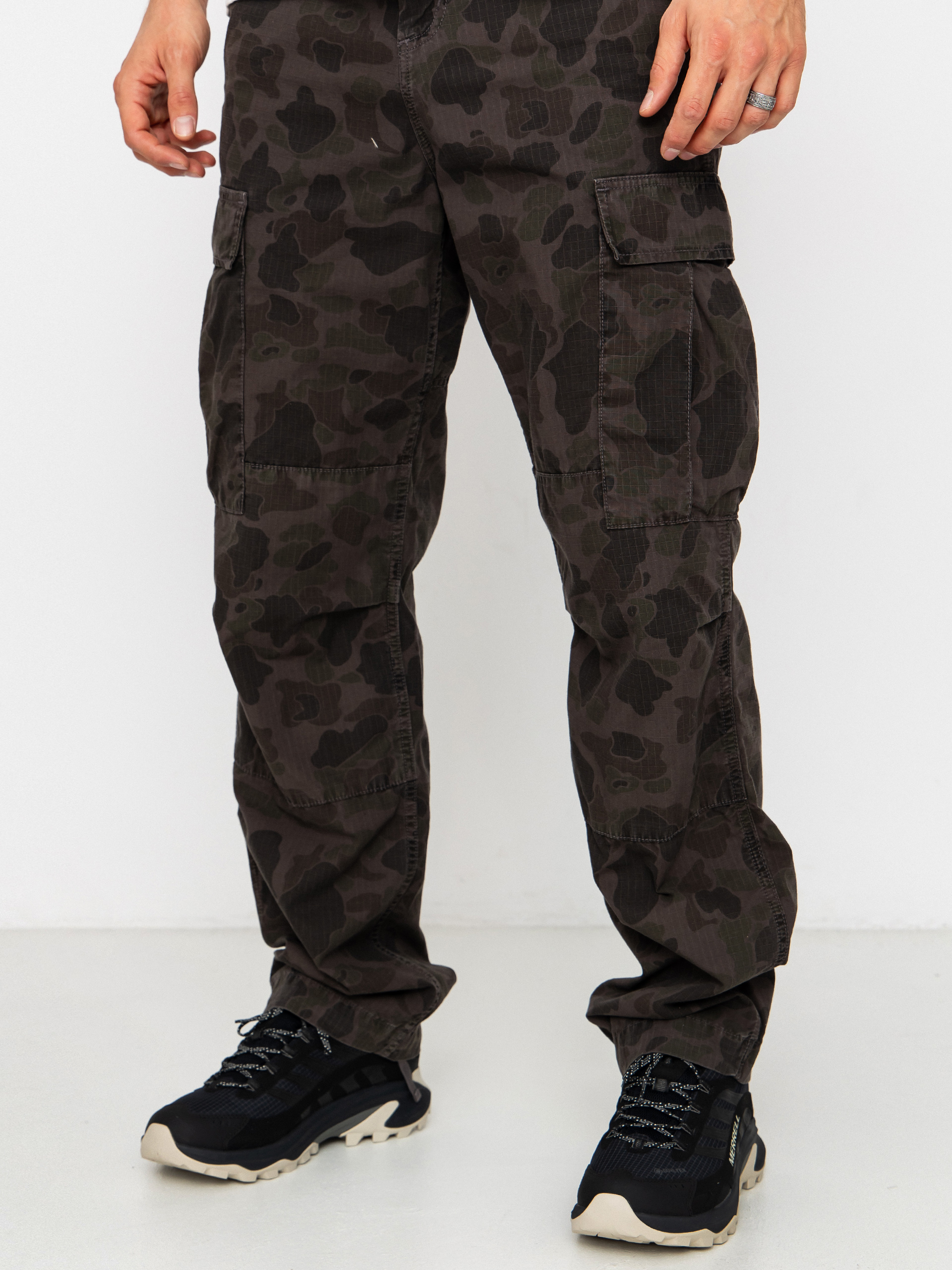 Spodnie Carhartt WIP Duck Cargo (camo duck/green/porphyry/garment dyed)