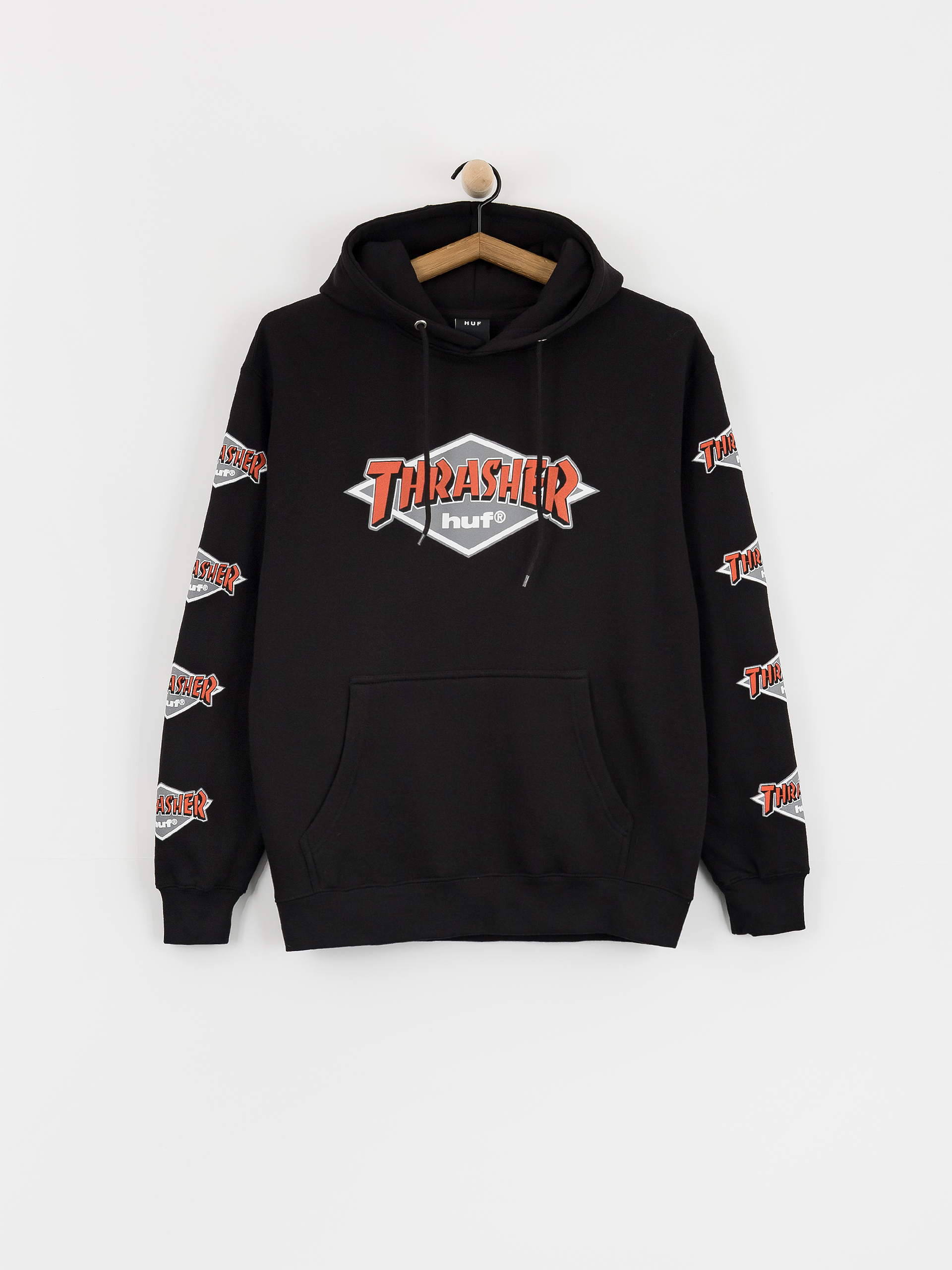 Bluza z kapturem HUF X Thrasher Logo HD (black)