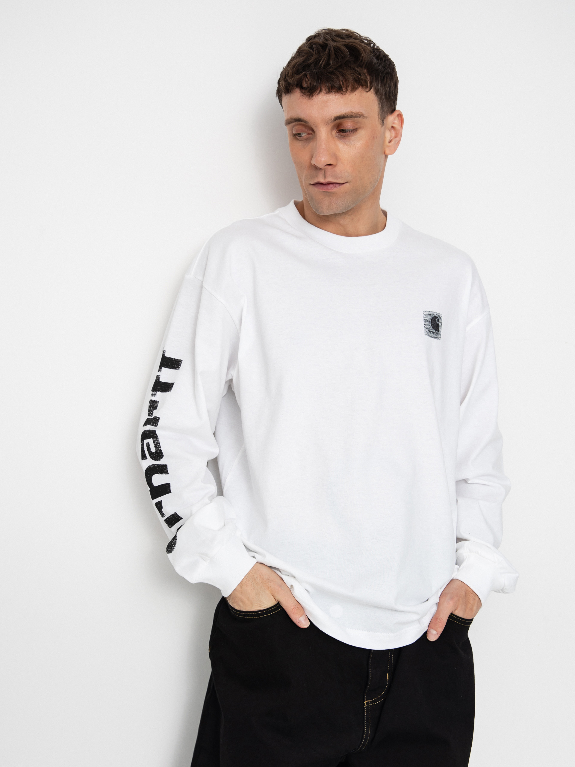 Longsleeve Carhartt WIP Archive Script (white)