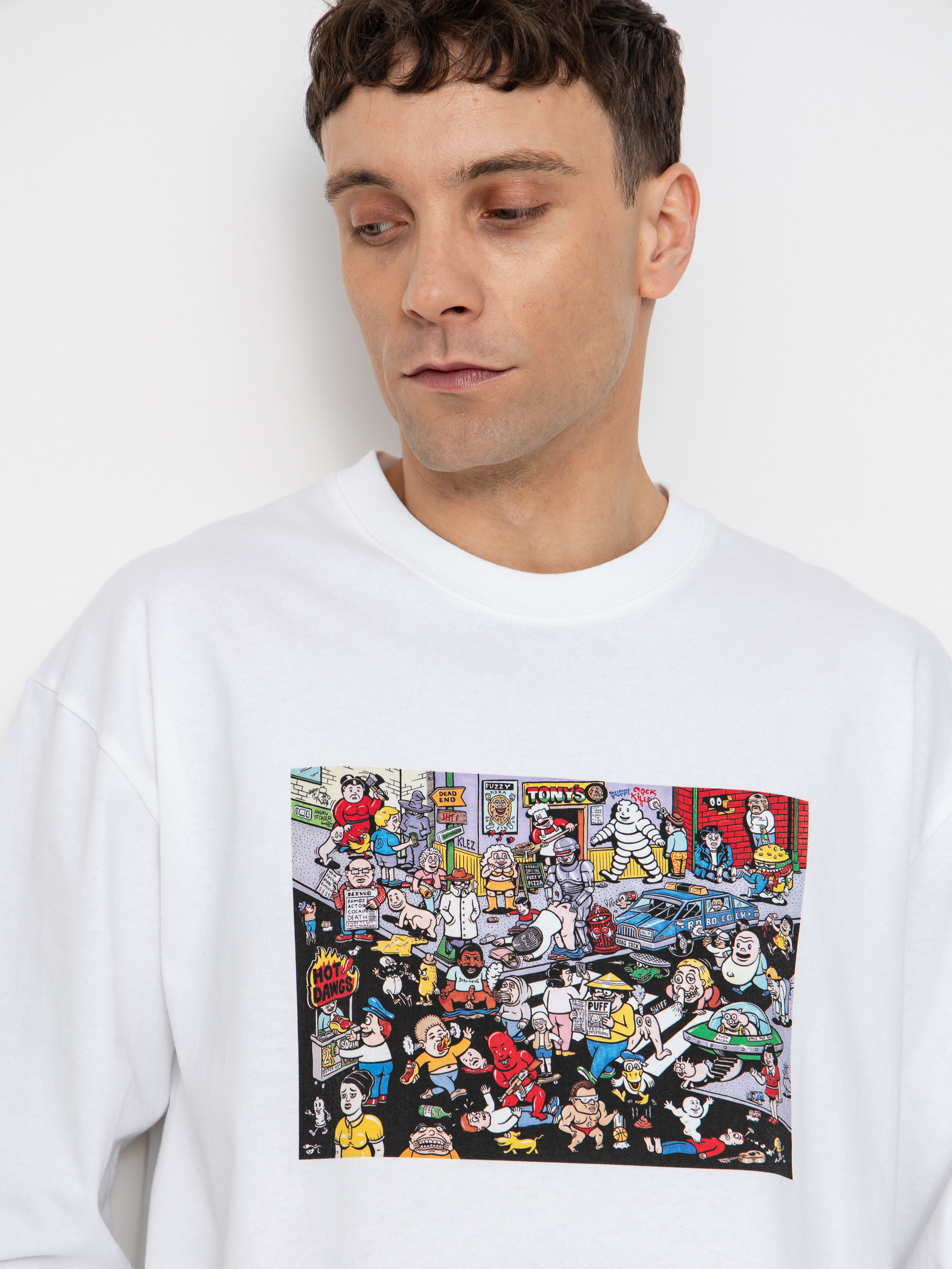 Bluza z kapturem Polar Skate Dave Cut Outs HD (heather grey)