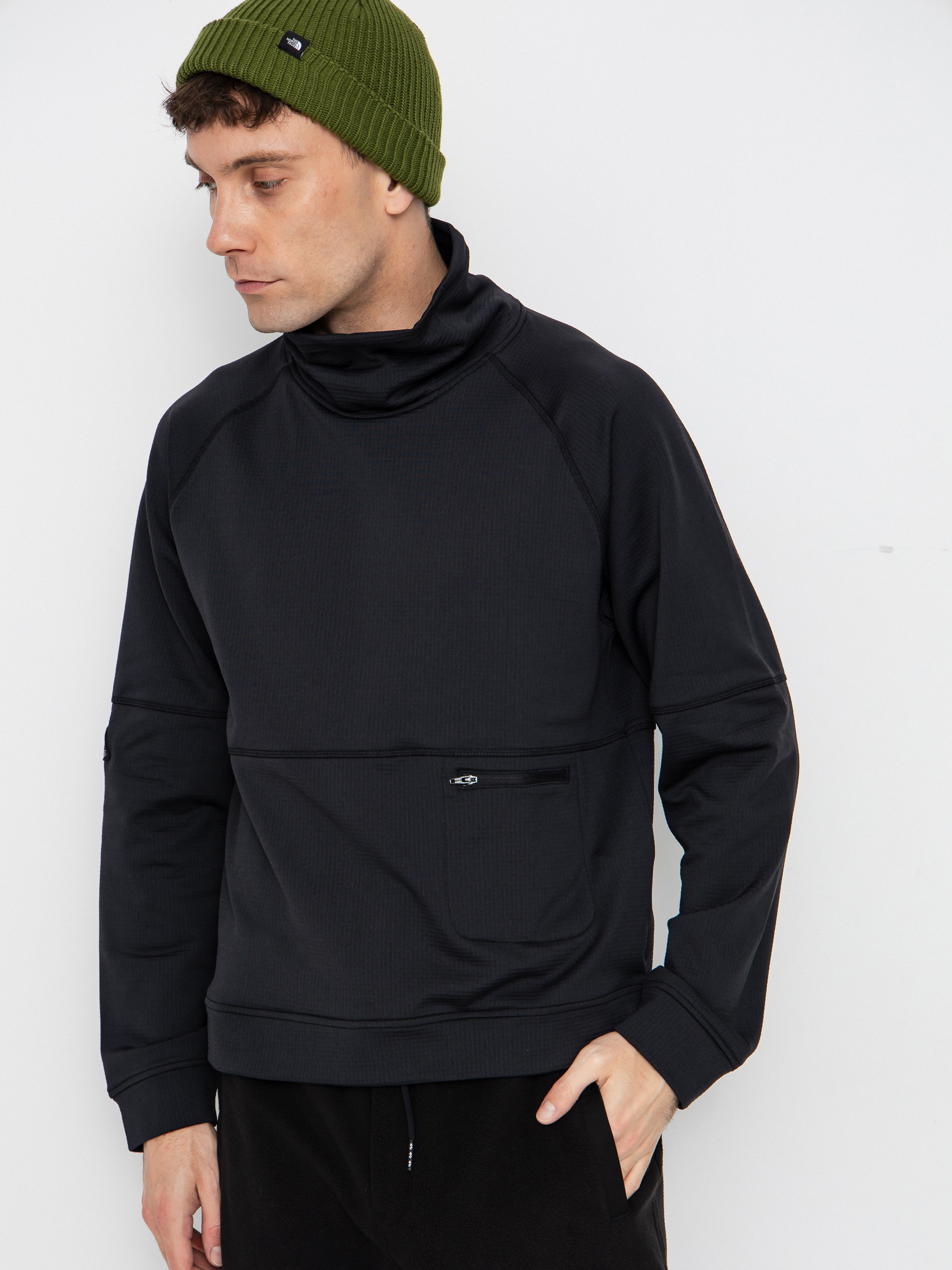 Bluza Jones Snowboards Flagship Rec Grid 1/2 Zip (stealth black)