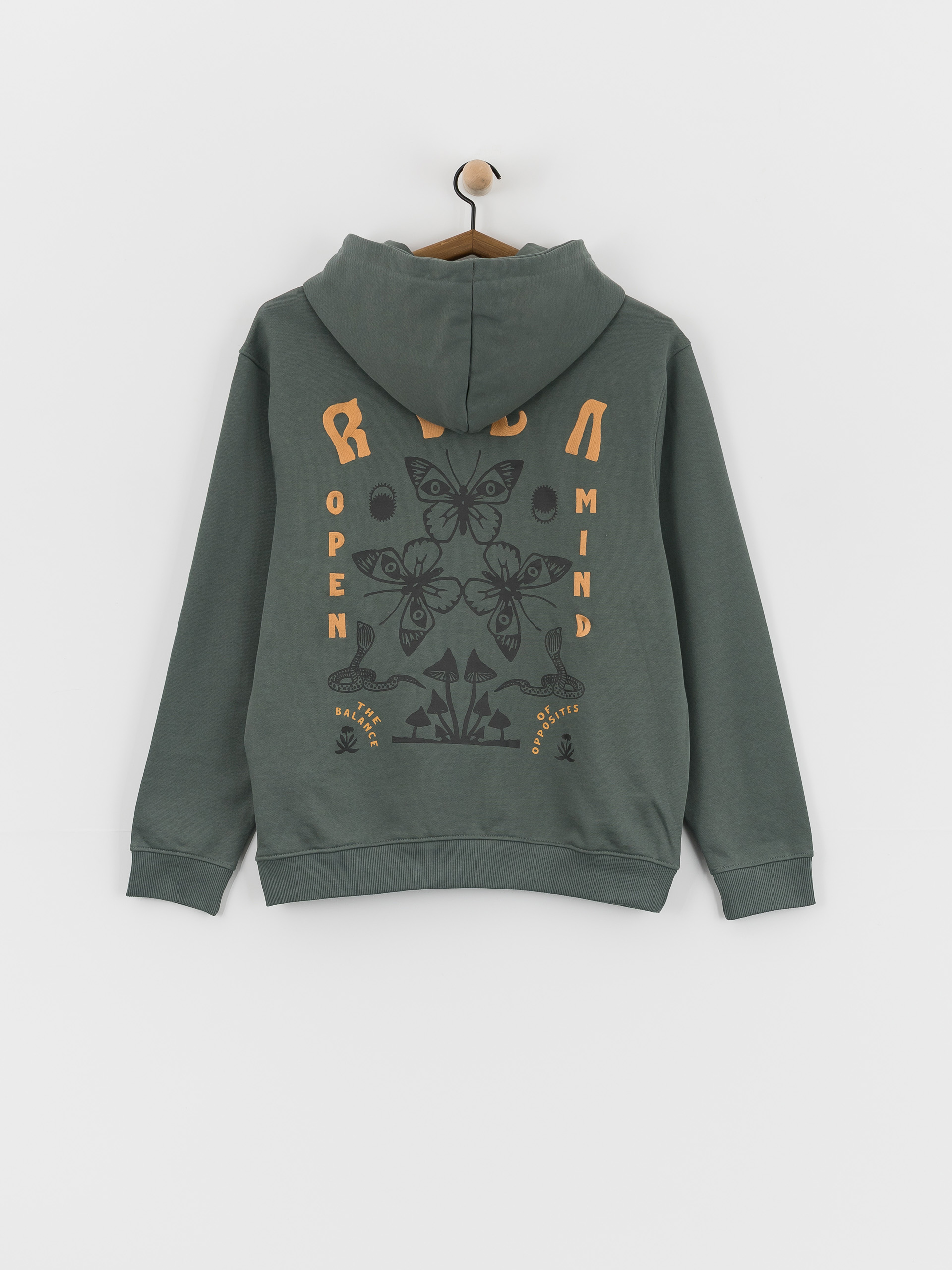 Bluza z kapturem RVCA Butterfly Poster HD (balsam green)