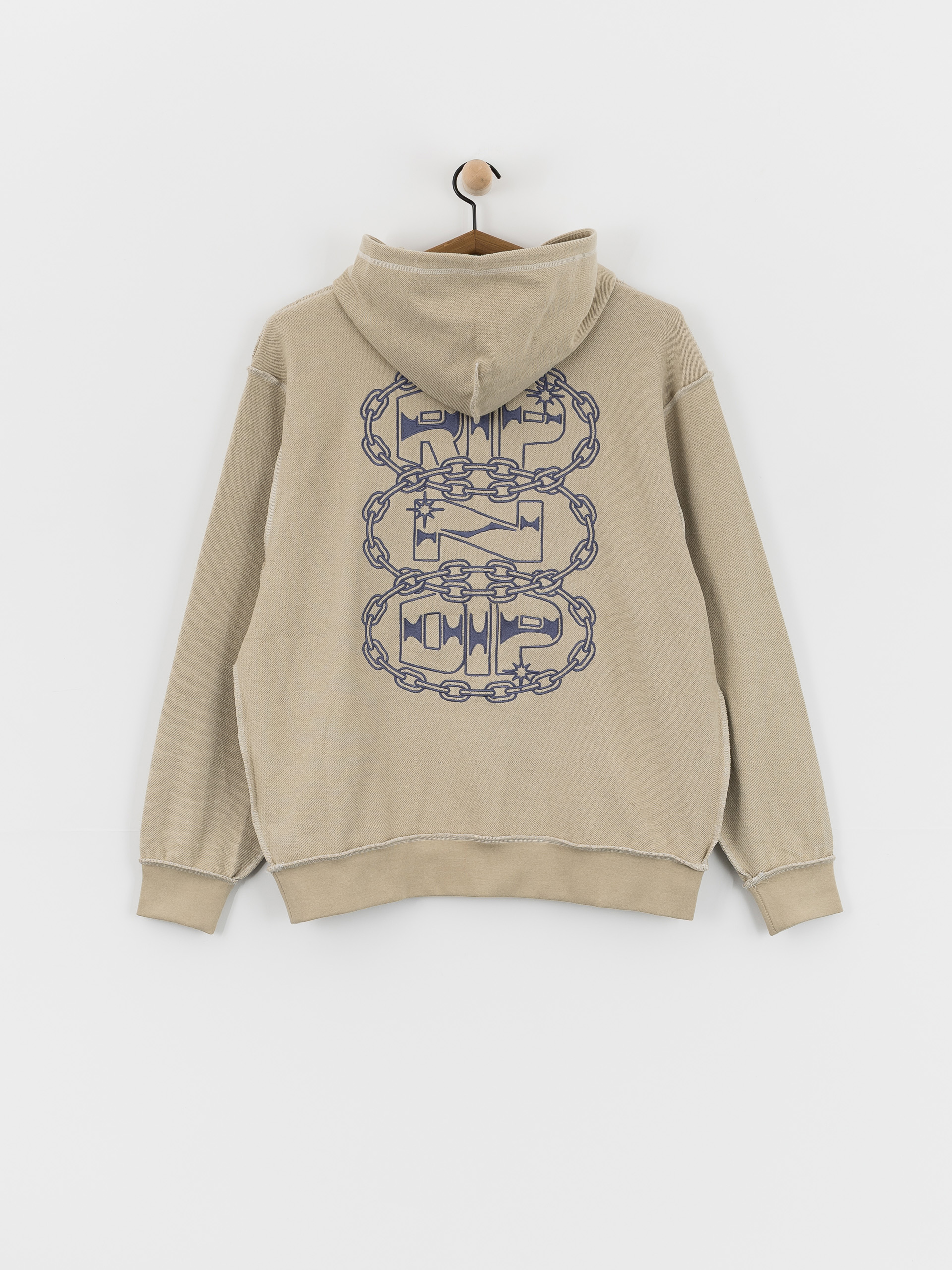 Bluza z kapturem RipNDip Linked Up Reverse Stitched HD (khaki)