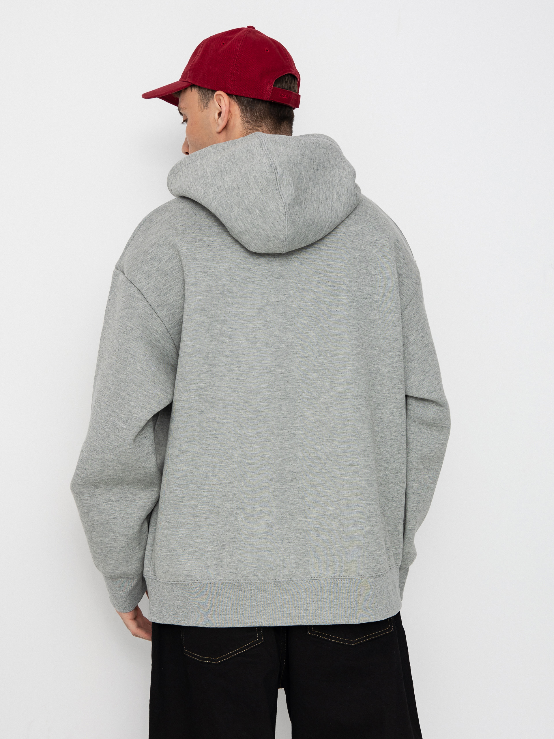 Bluza z kapturem Carhartt WIP Alda HD (grey heather/white)