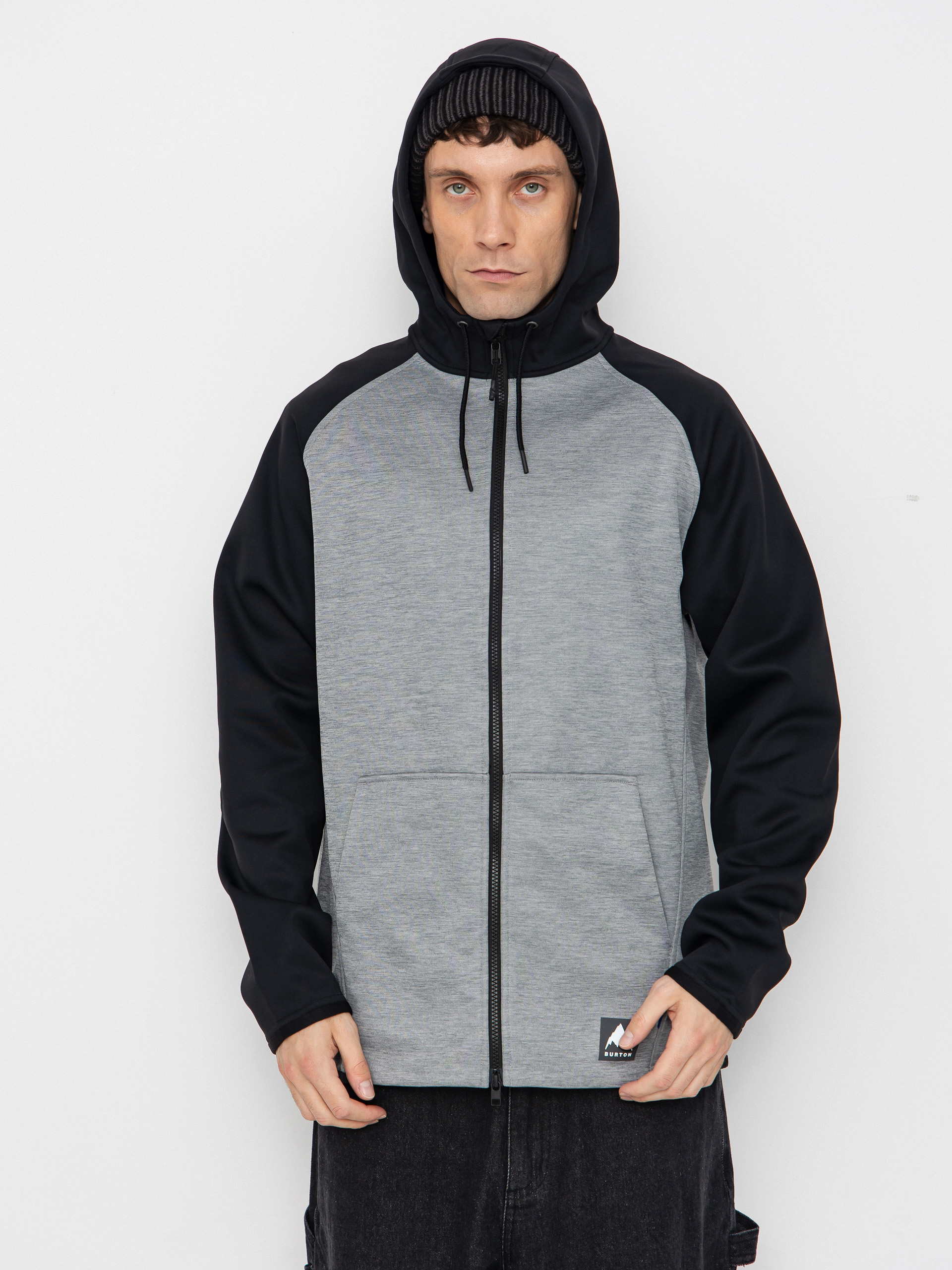Bluza aktywna Burton Crown ZHD (gray heather/true black)