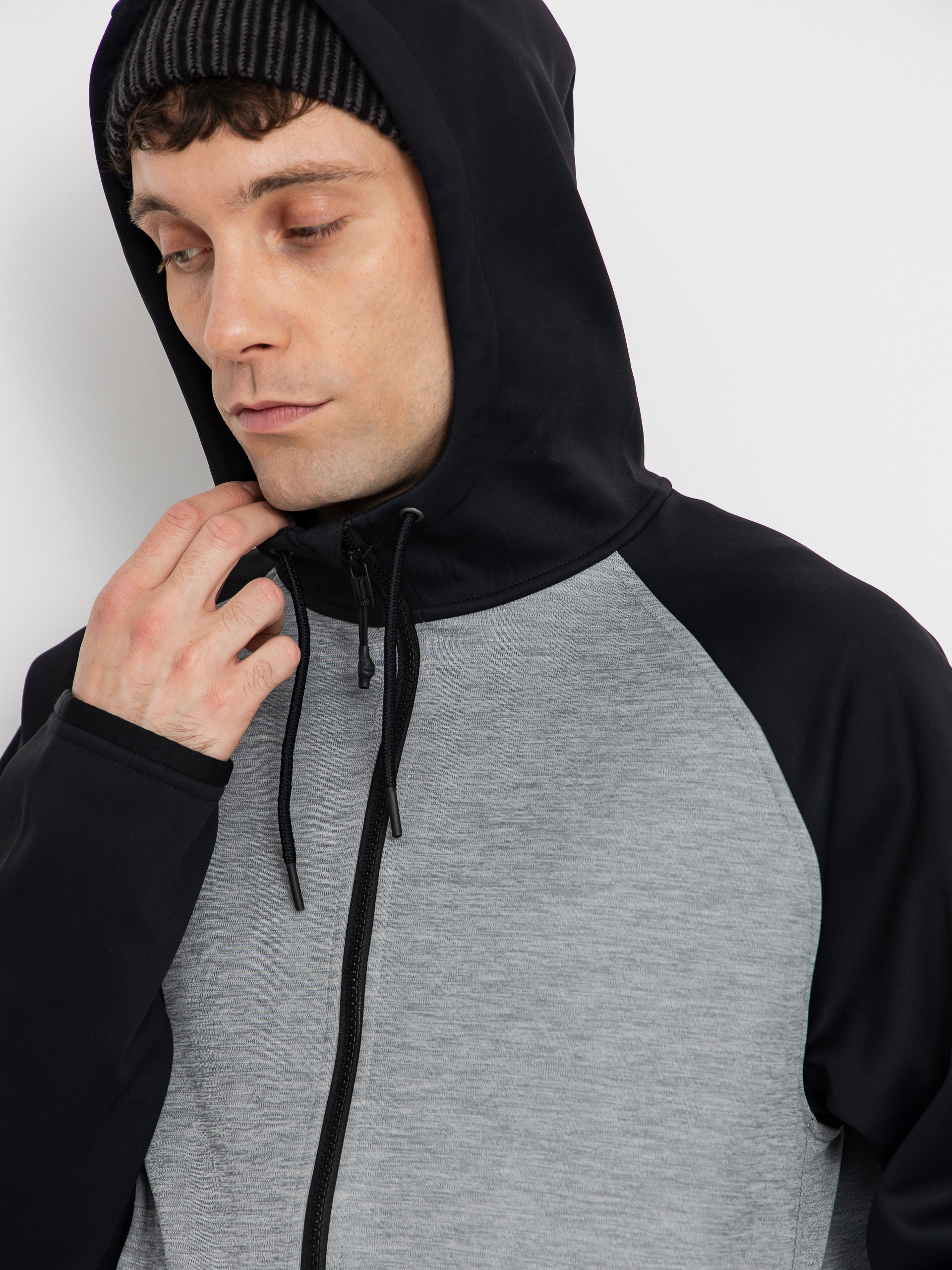 Męska Bluza aktywna Burton Crown ZHD (gray heather/true black)