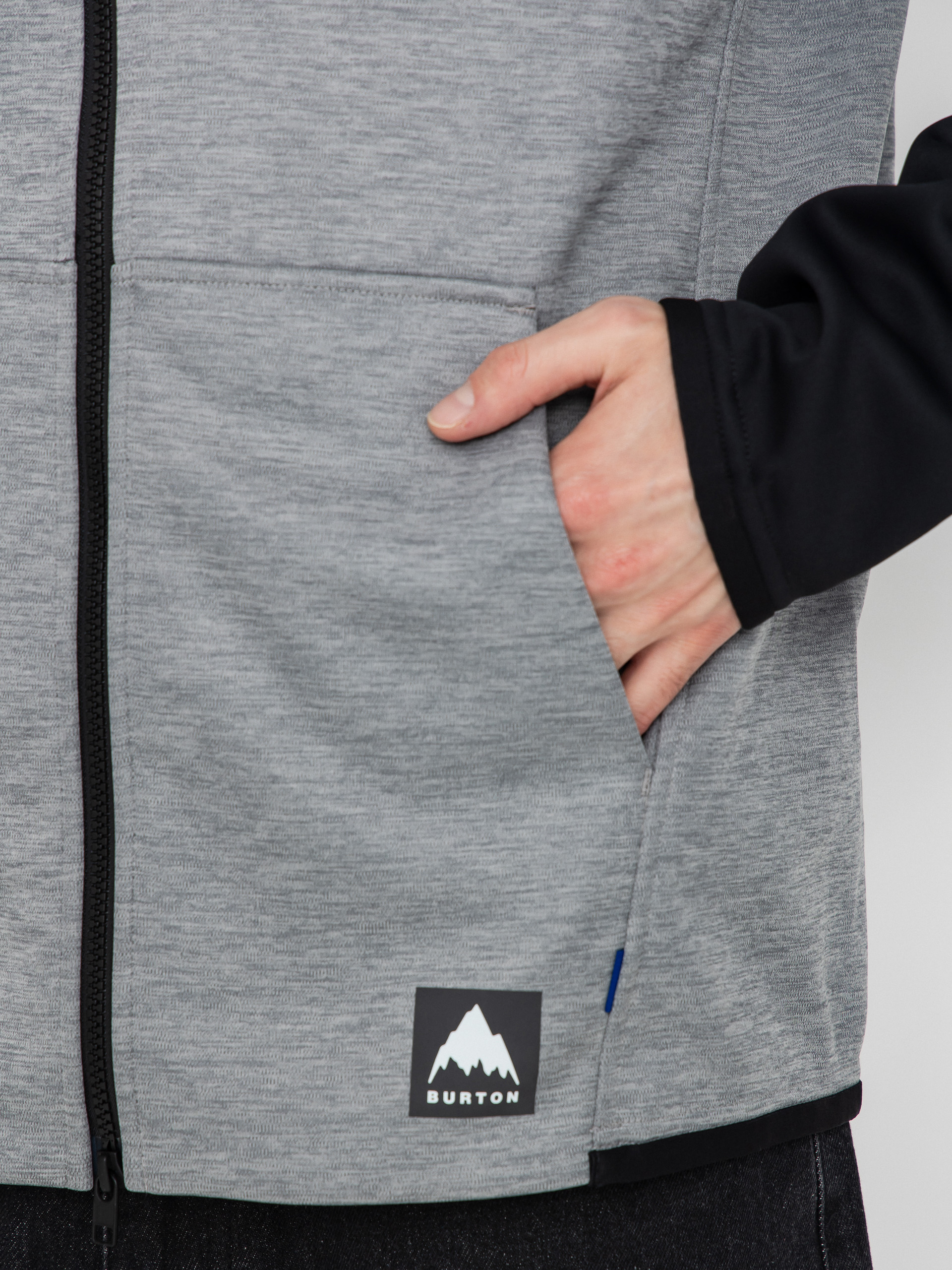 Męska Bluza aktywna Burton Crown ZHD (gray heather/true black)