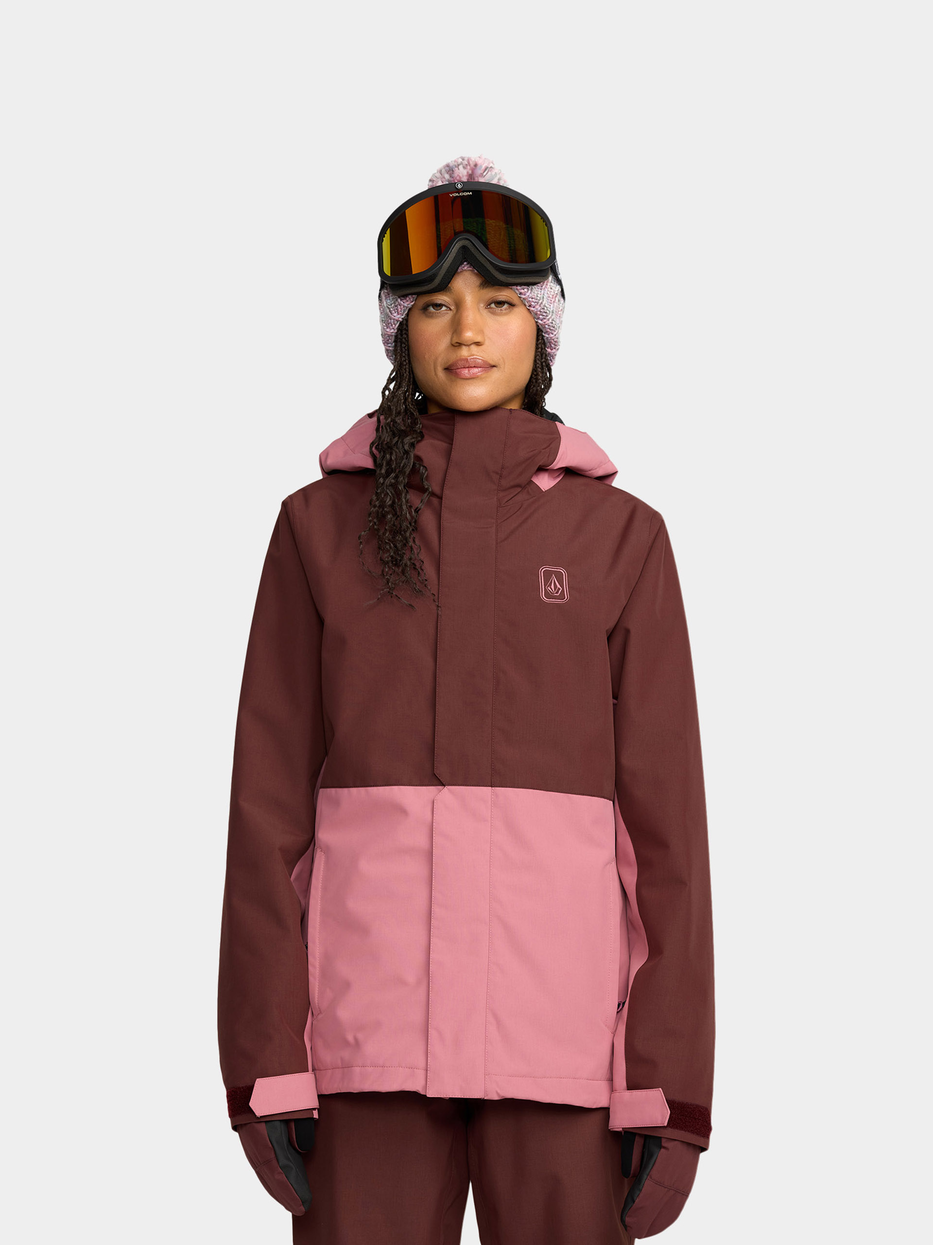 Kurtka snowboardowa Volcom Bolt Ins Wmn (oxblood)