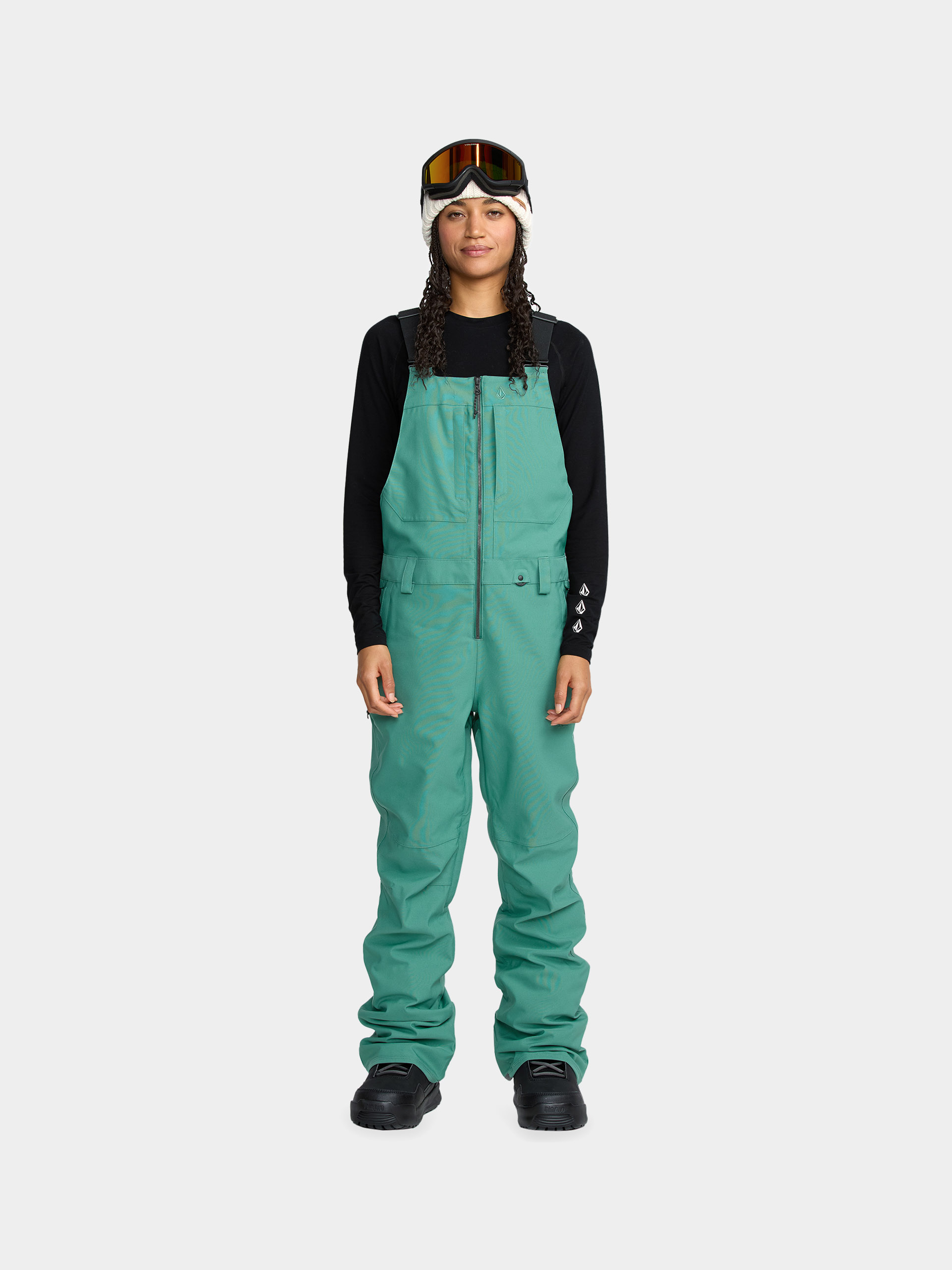 Spodnie snowboardowe Volcom Swift Bib Overall Wmn (spruce green)