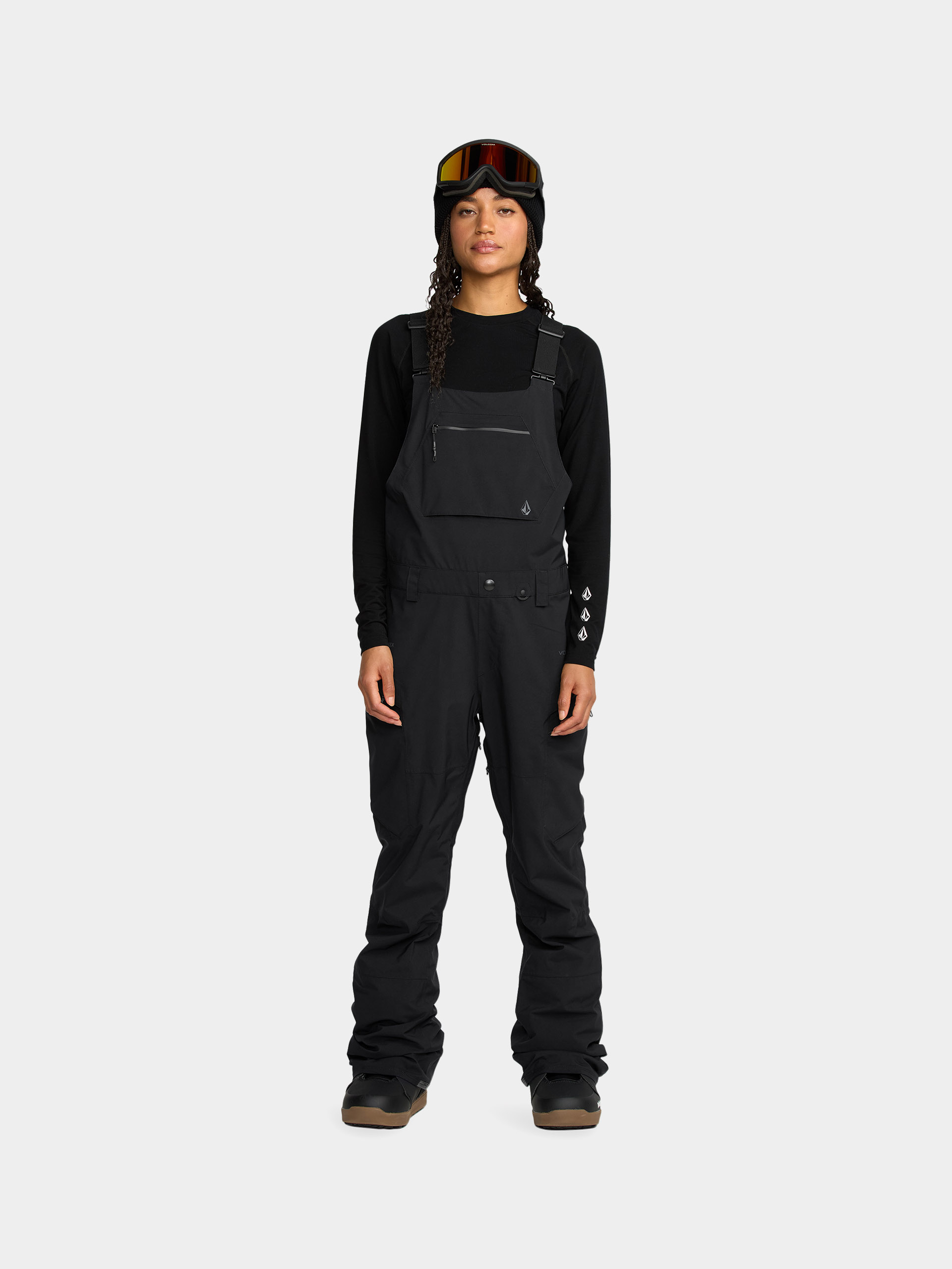 Spodnie snowboardowe Volcom Ash Stretch Gore Bib Overall Wmn (black)