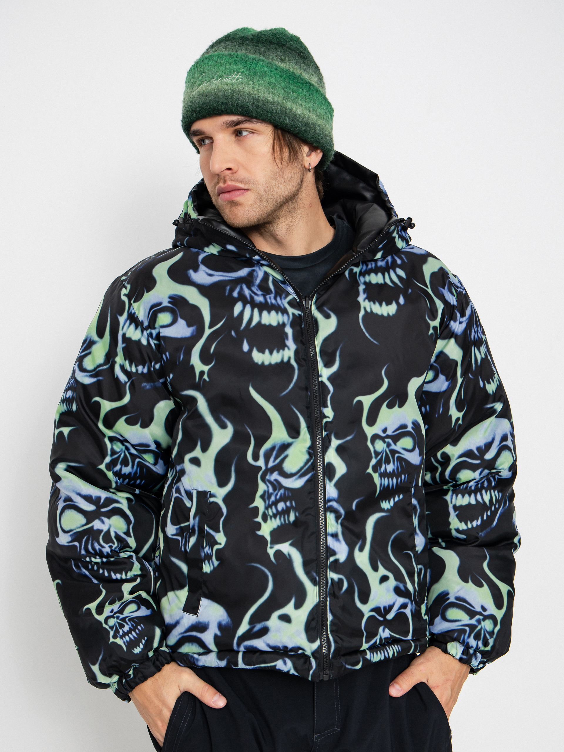 Kurtka Wasted Paris Skull Puffer (black)