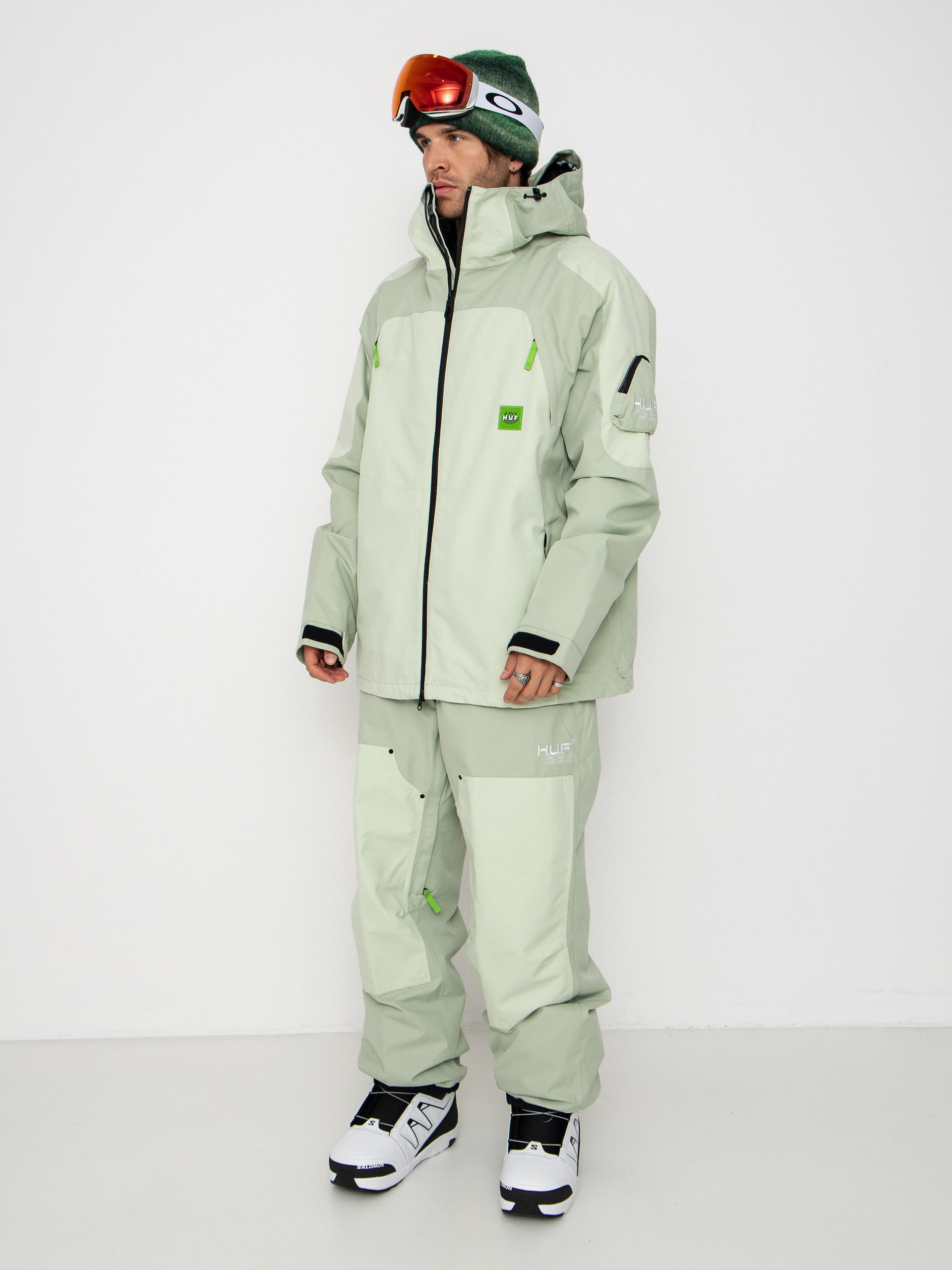 Kurtka snowboardowa 686 X Huf Double H (huf green colorblock)