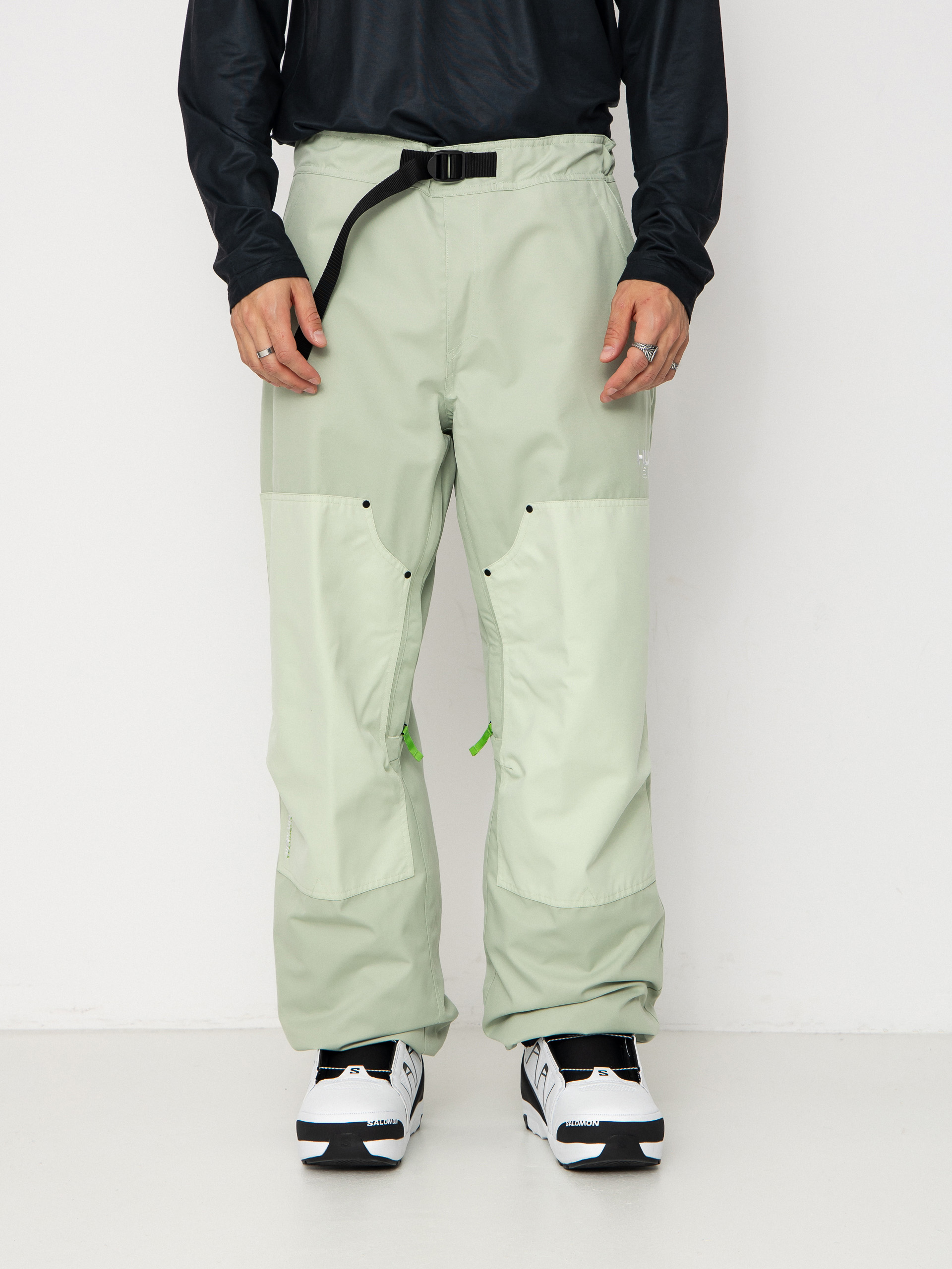 Męskie Spodnie snowboardowe 686 X Huf Double H (huf green colorblock)