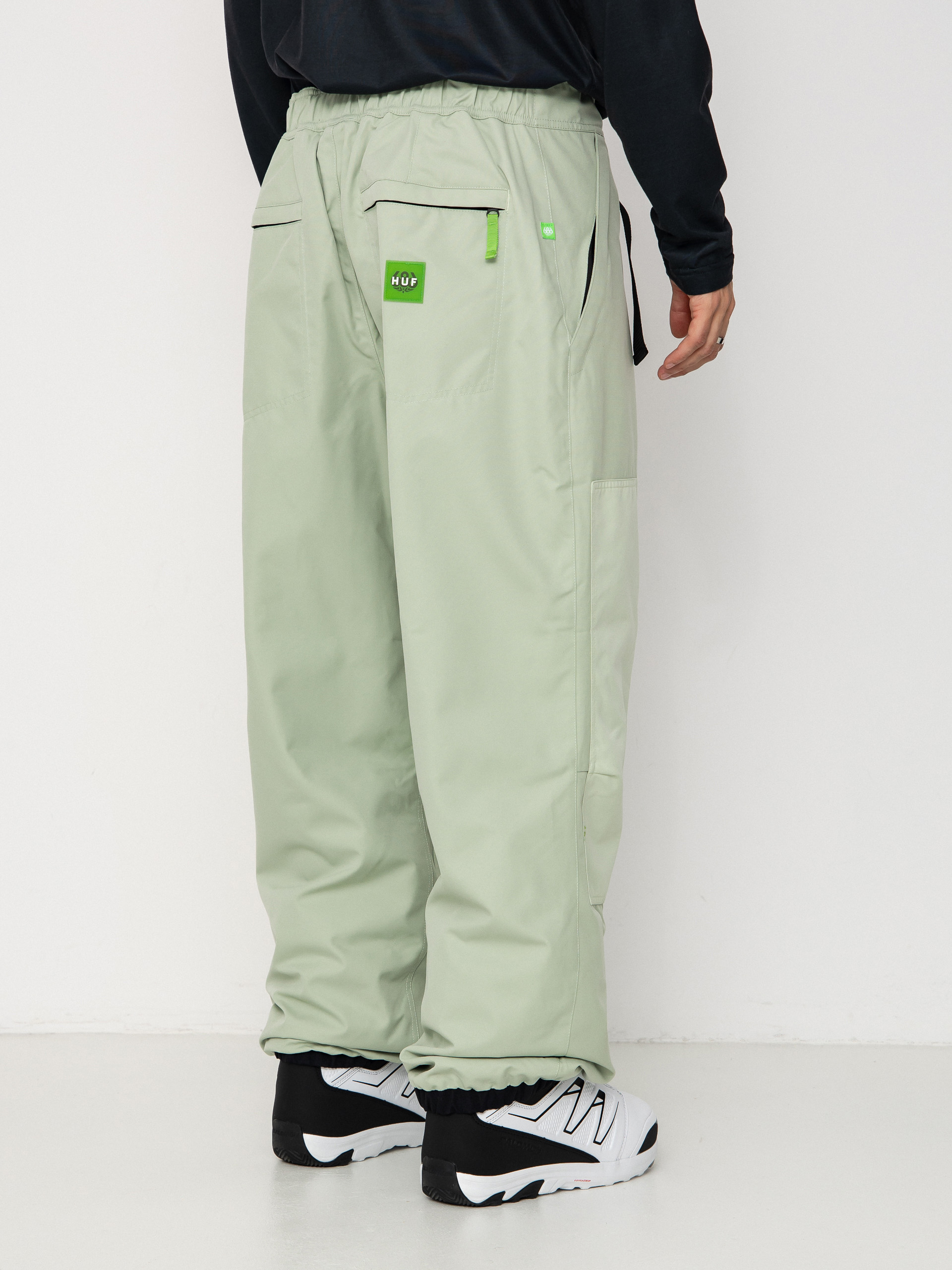 Męskie Spodnie snowboardowe 686 X Huf Double H (huf green colorblock)