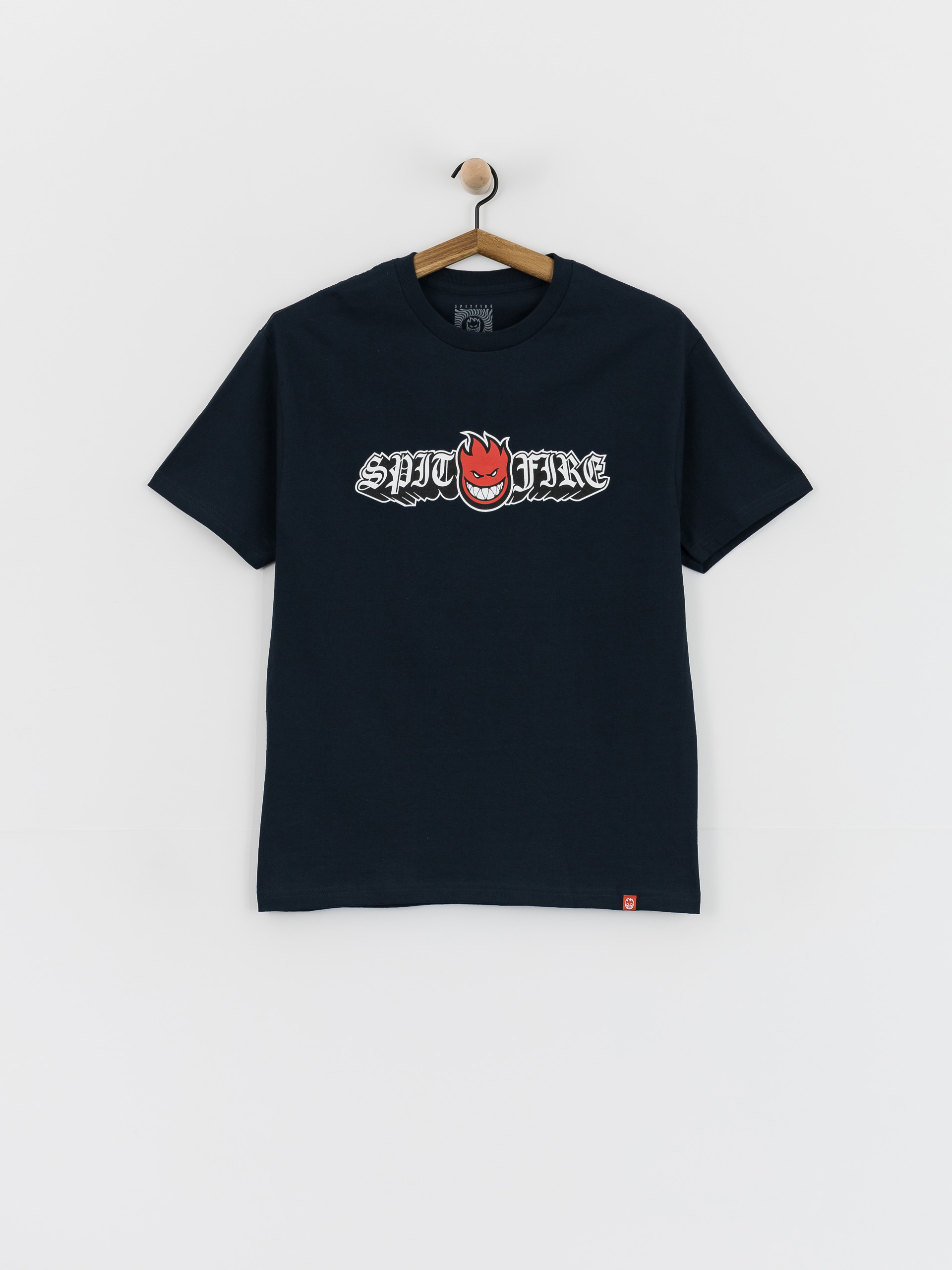 T-shirt Spitfire Old E Drop Bighead (true navy w/red black & white print)