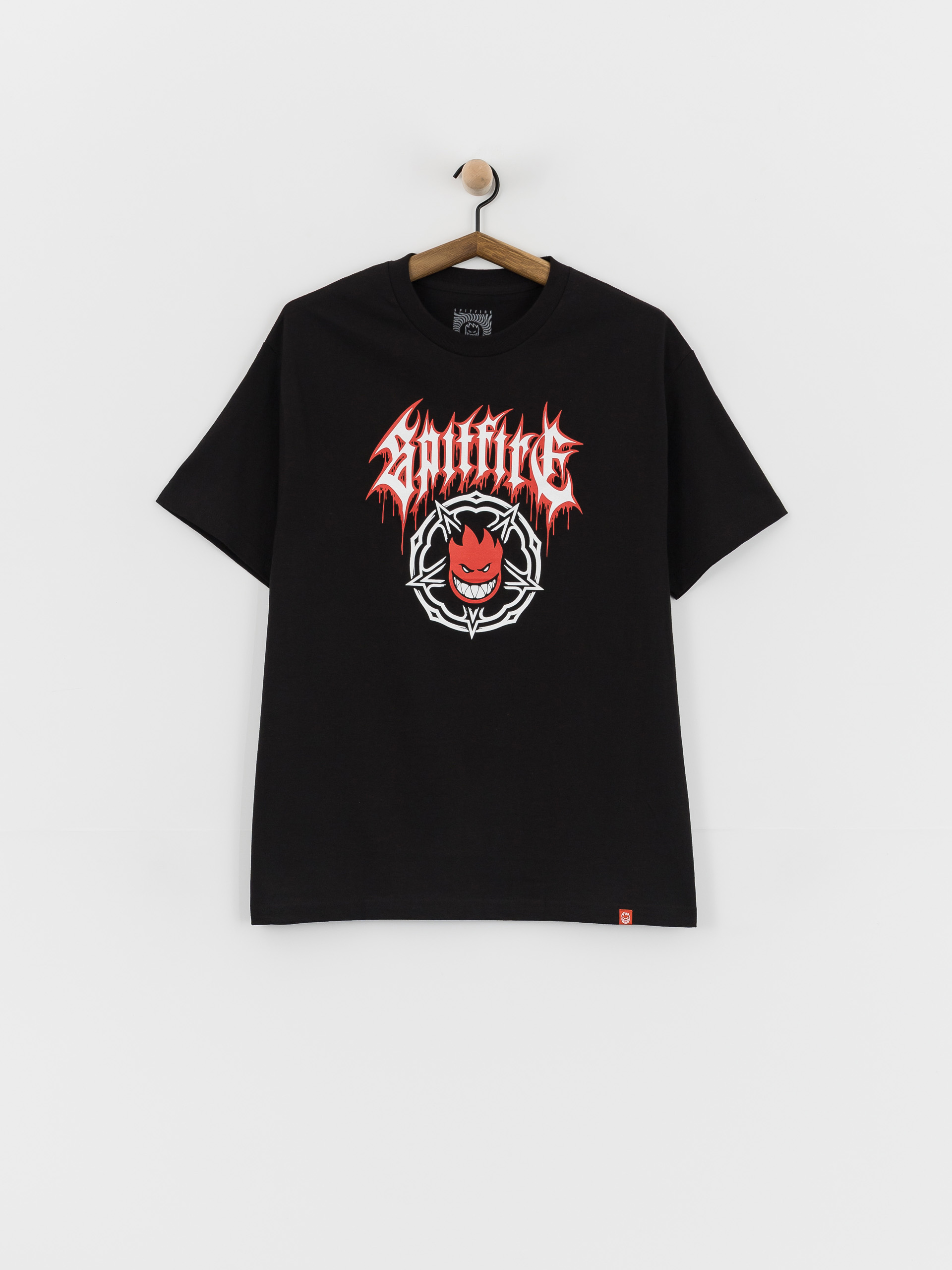 T-shirt Spitfire Pentagram Drip (black w/red & white print)