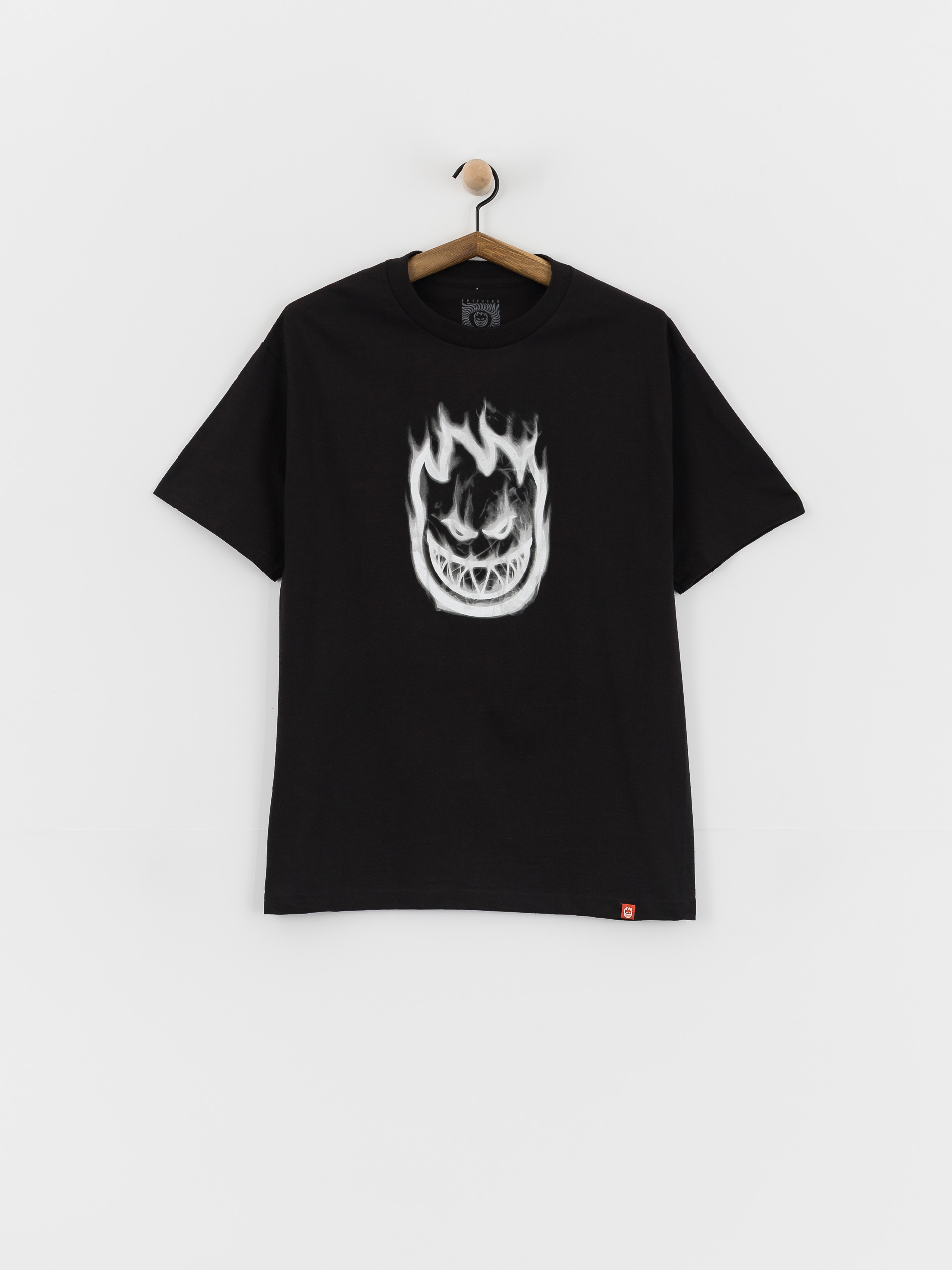 T-shirt Spitfire Bighead Smoke (black w/white print)
