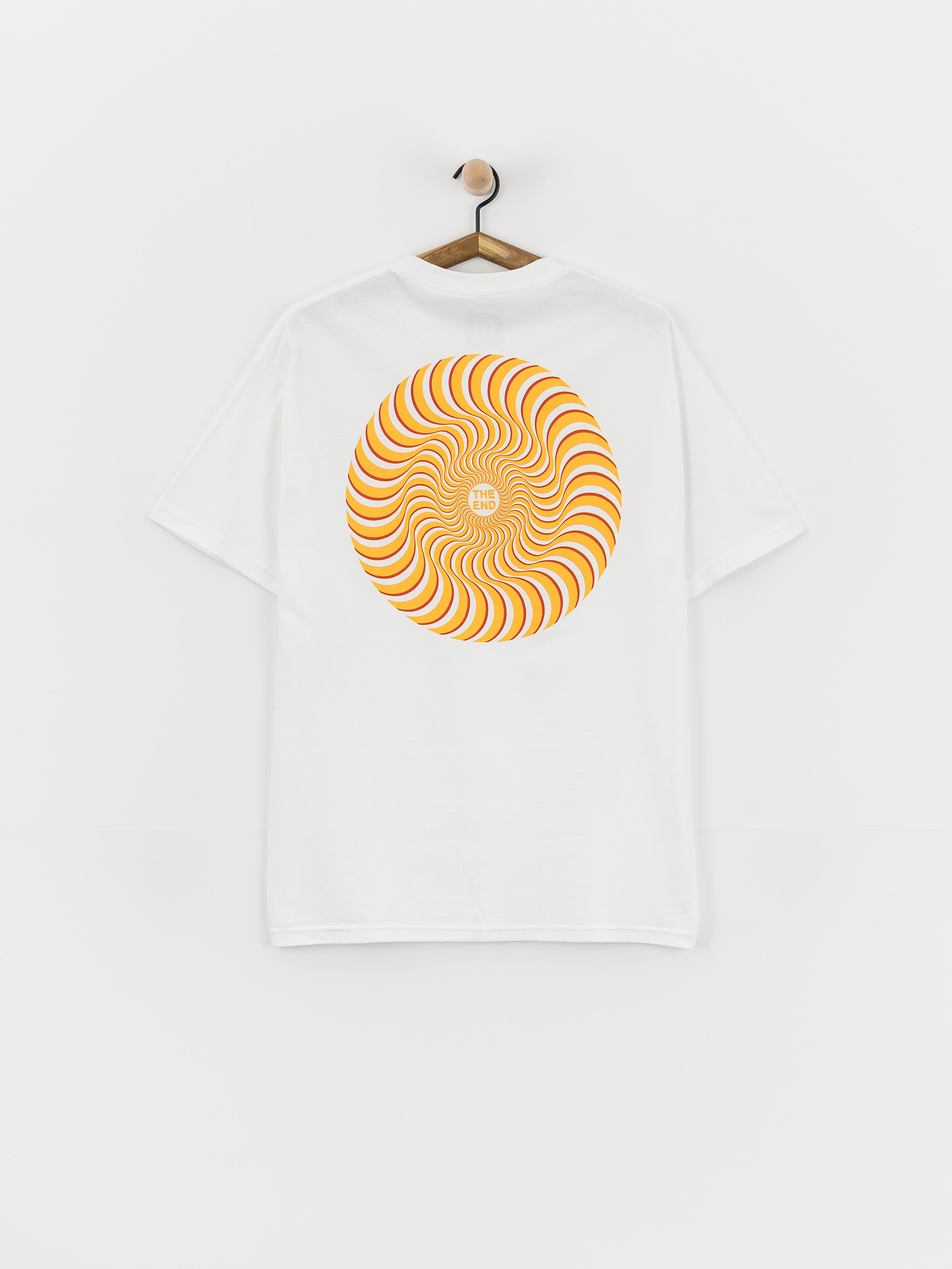 T-shirt Spitfire Classic Swirl Overlay (white w/yellow & red prints)