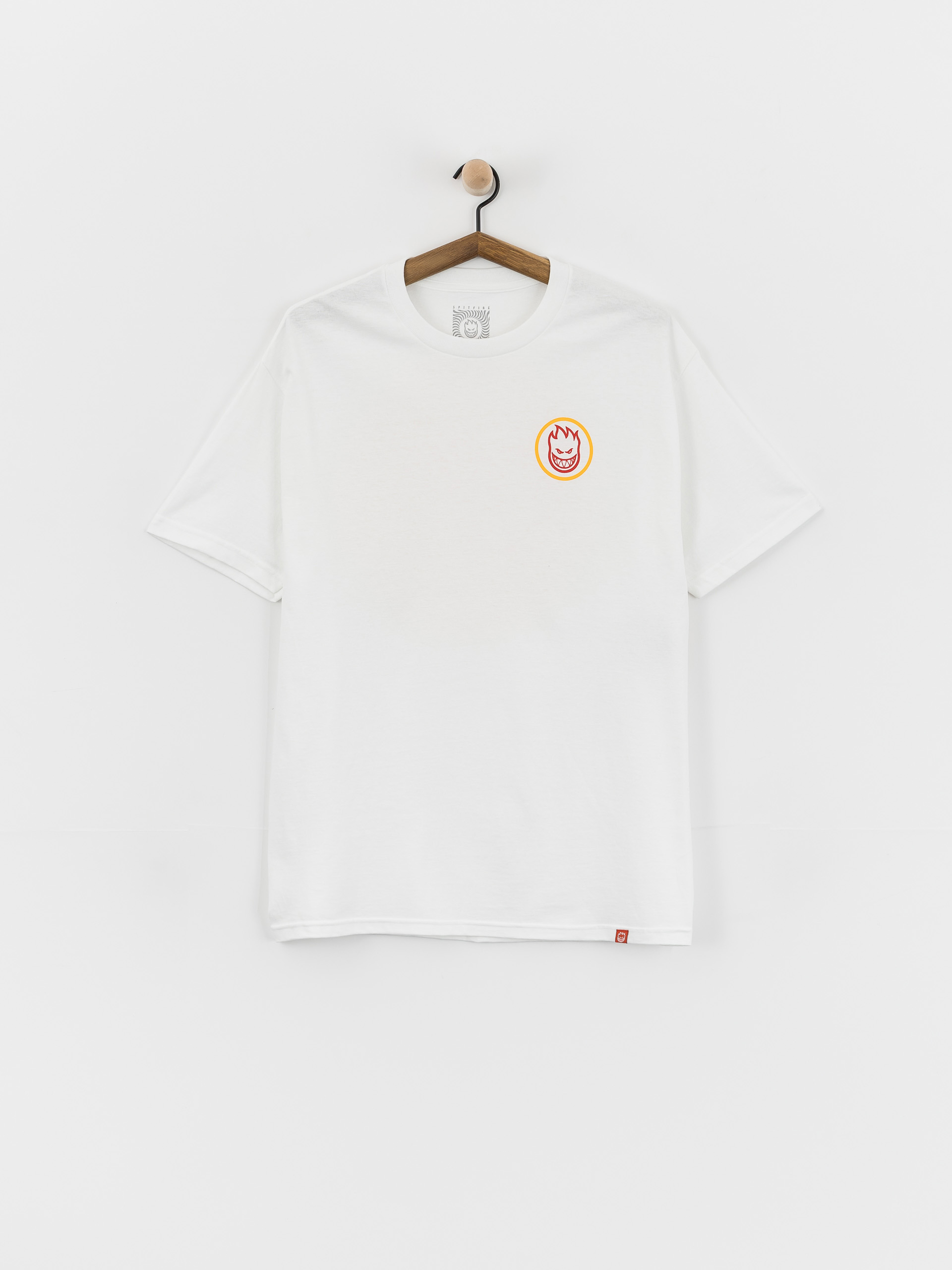 T-shirt Spitfire Classic Swirl Overlay (white w/yellow & red prints)