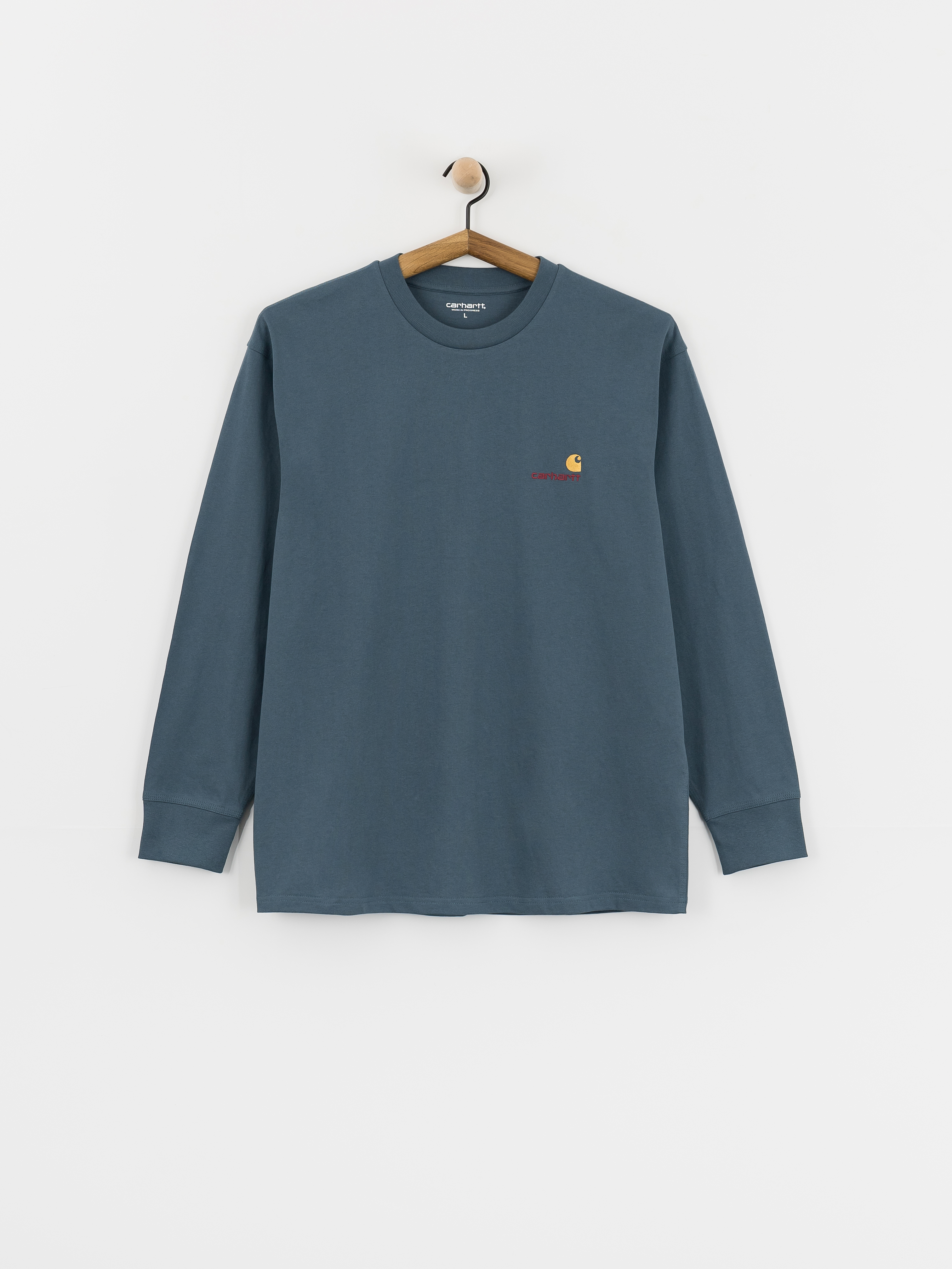 Longsleeve Carhartt WIP American Script (office blue)