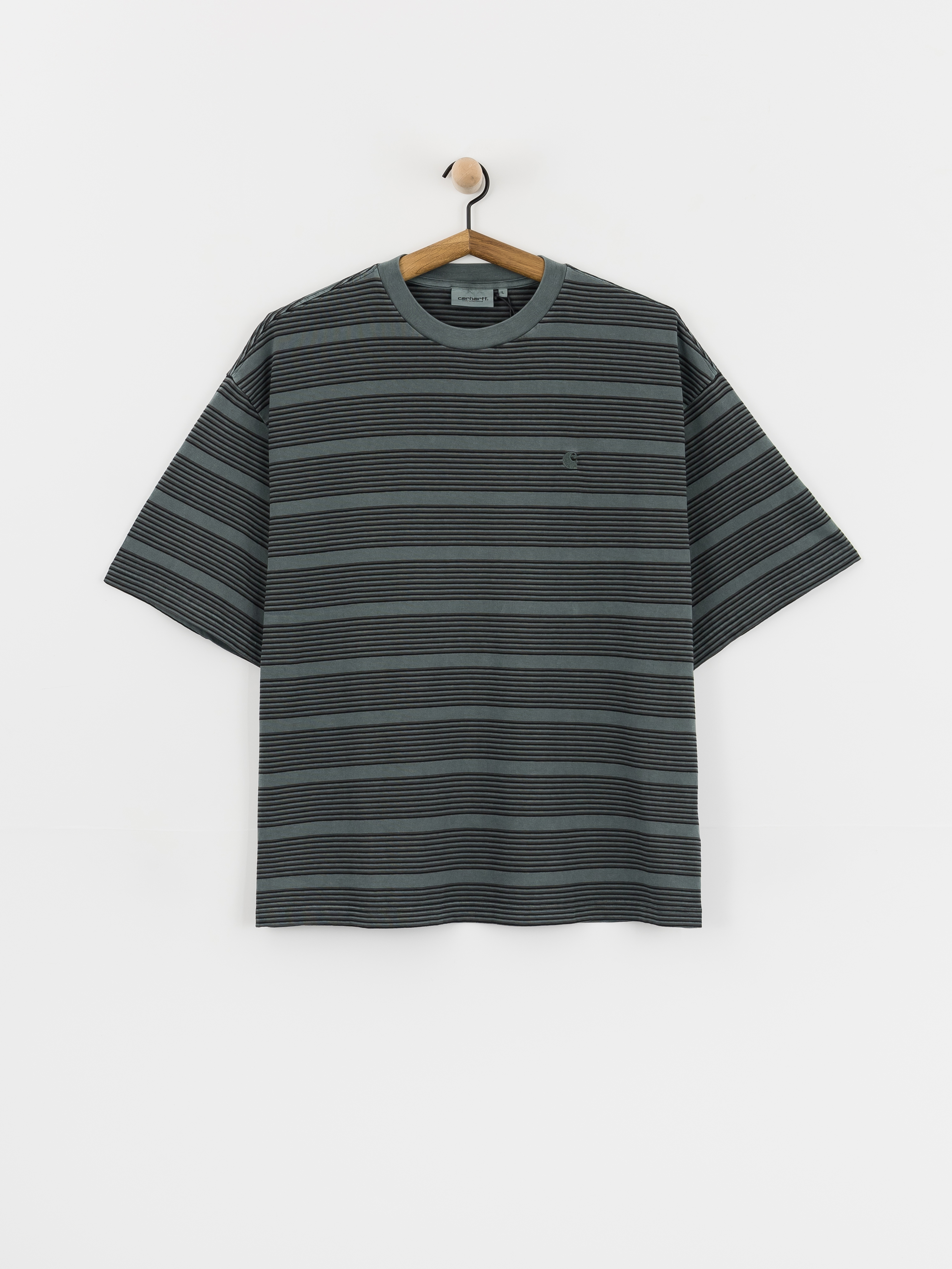 T-shirt Carhartt WIP Hanson (hanson stripe/kale green)