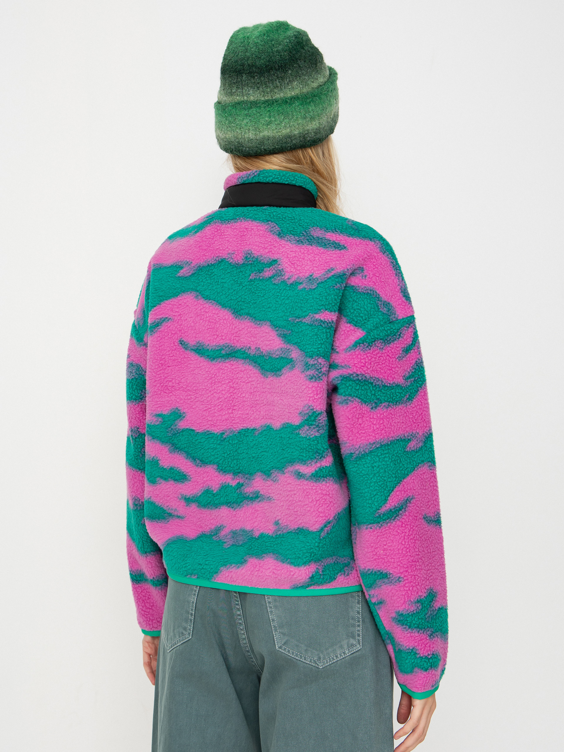 Damski Polar Picture Zelkova Printed 1/4 Zip (retro bliss print)