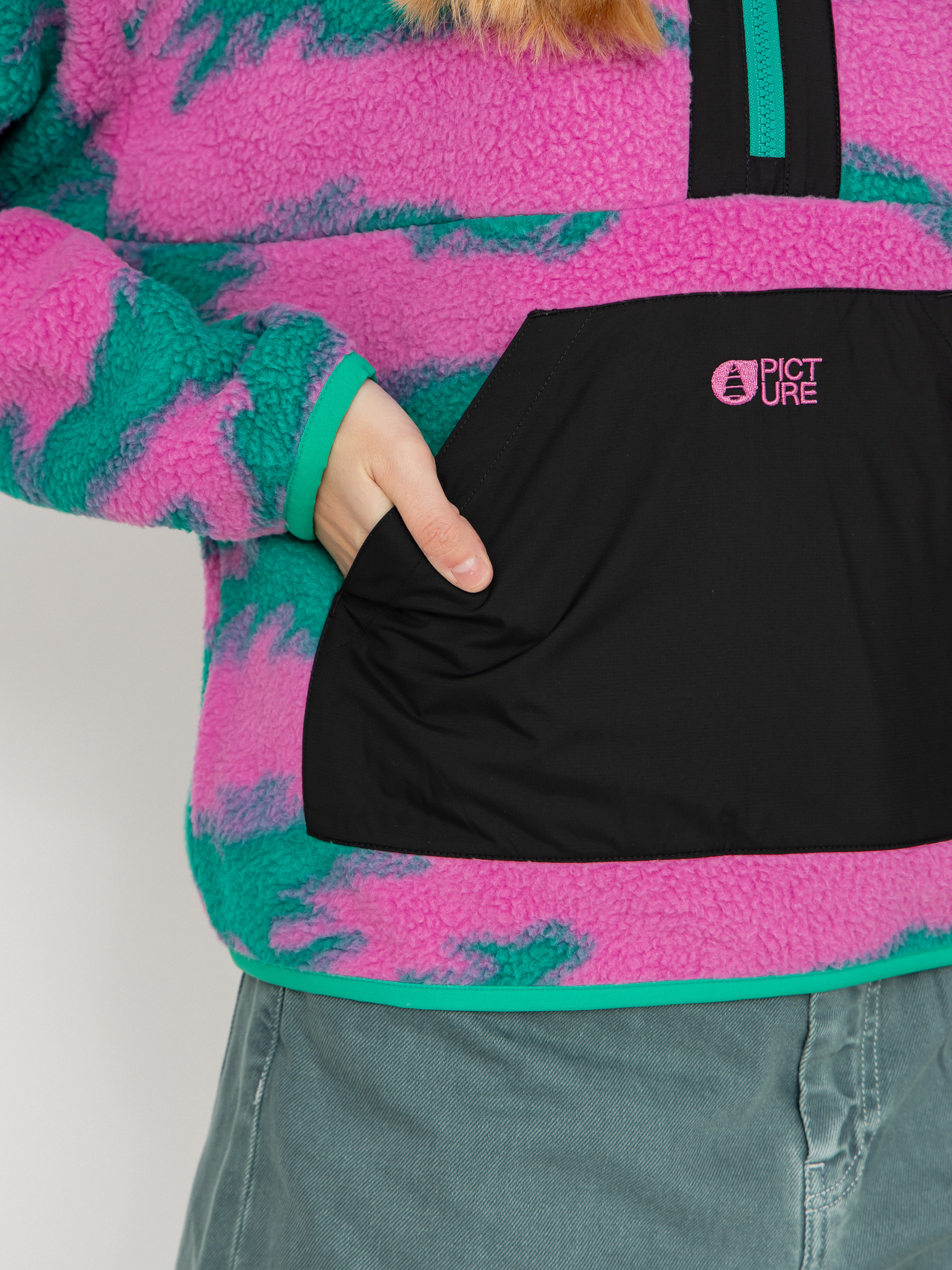 Damski Polar Picture Zelkova Printed 1/4 Zip (retro bliss print)