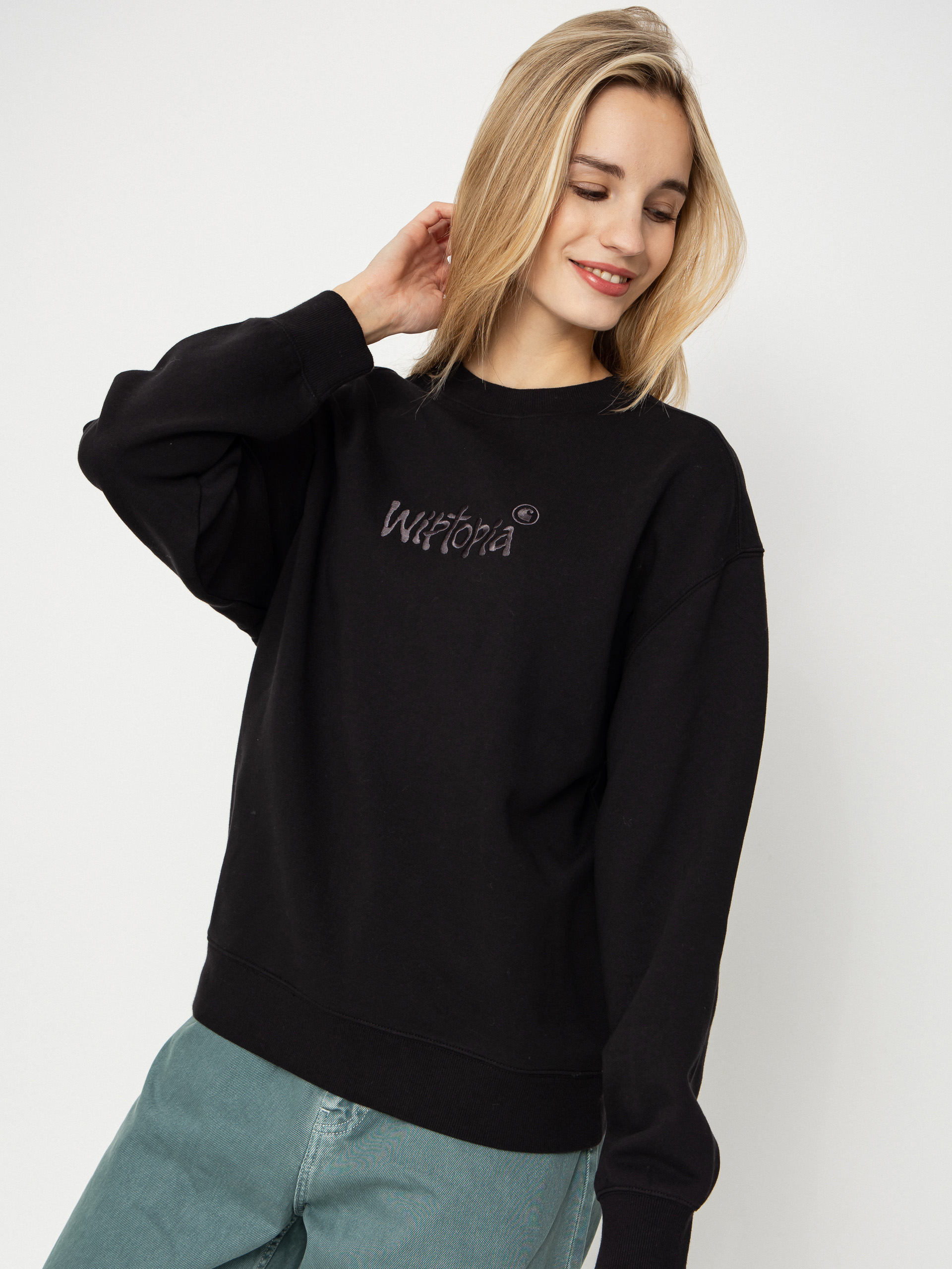 Bluza Carhartt WIP Wiptopia Script Wmn (black/dark grey)