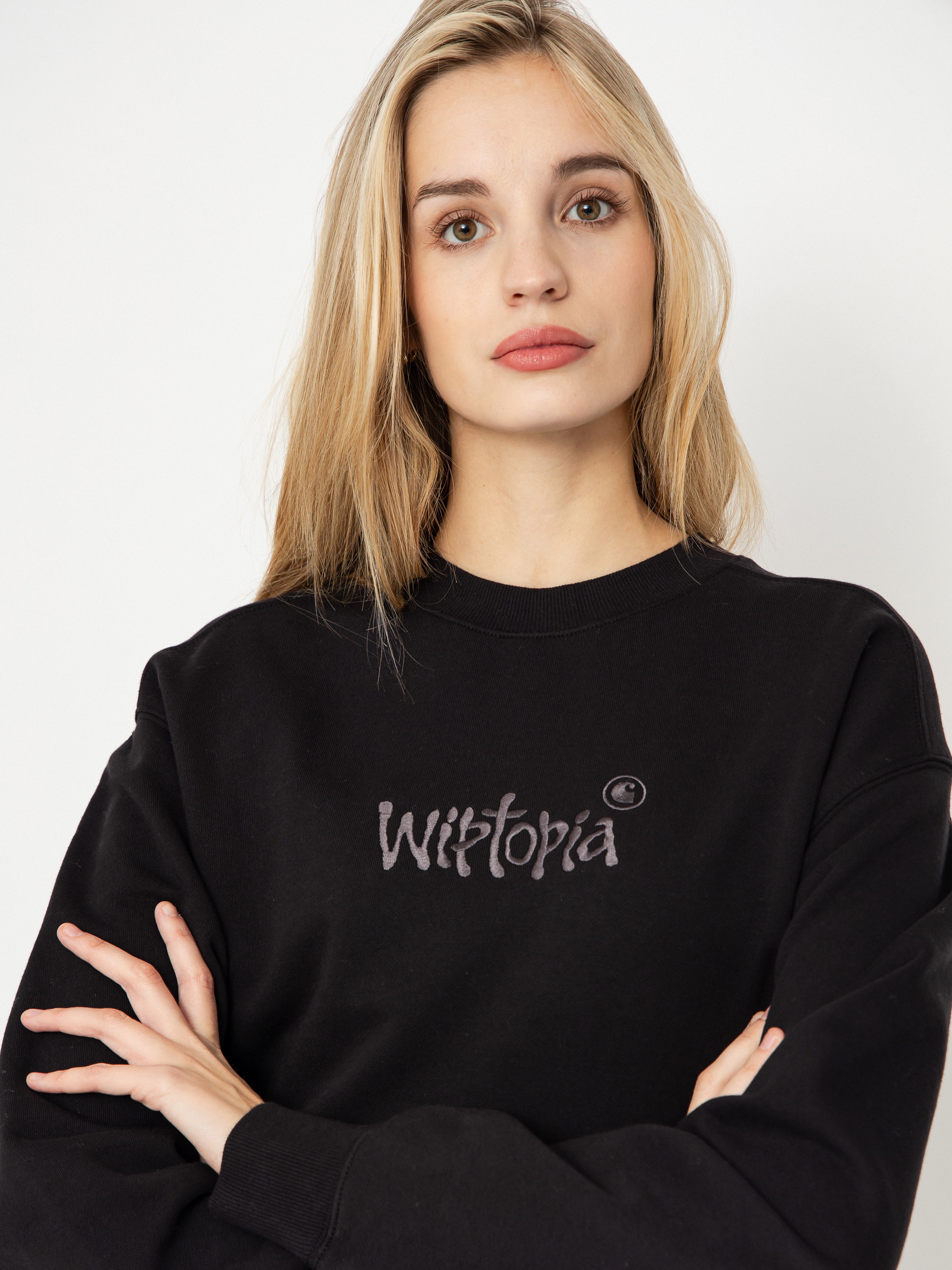 Bluza Carhartt WIP Wiptopia Script Wmn (black/dark grey)