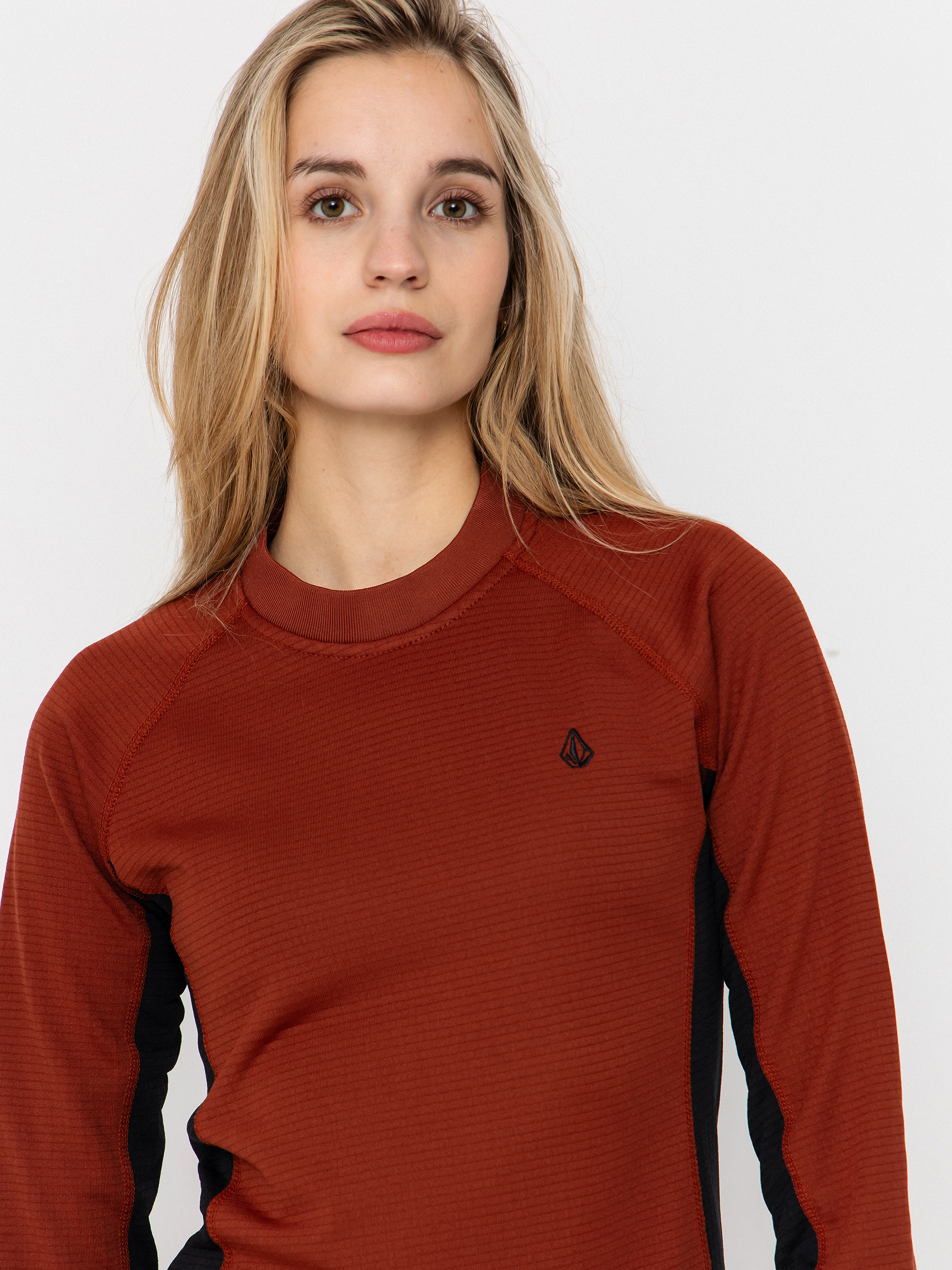 Damska Bluza aktywna Volcom Gridlock Crew Neck (henna)
