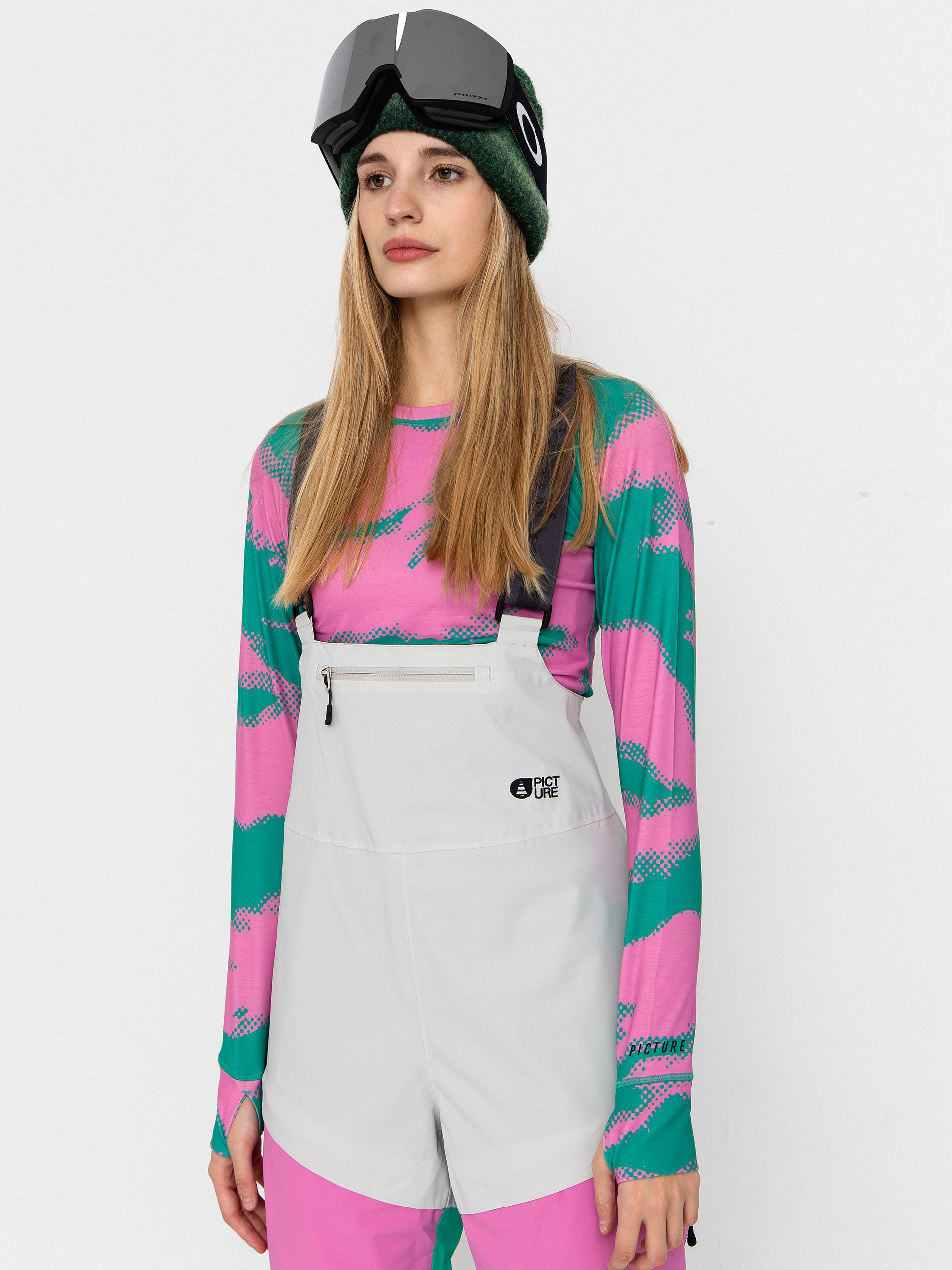 Damskie Spodnie snowboardowe Picture Elwy BIB (vapor grey)