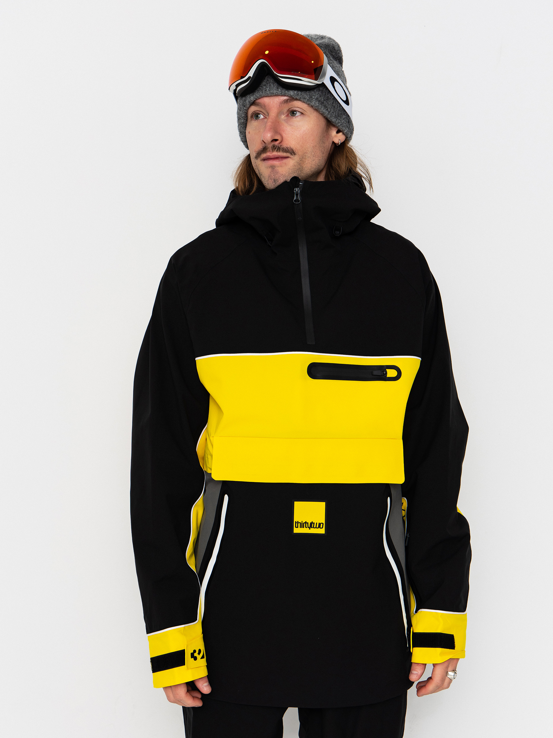 Męska Kurtka snowboardowa ThirtyTwo Light Anorak (black/yellow)
