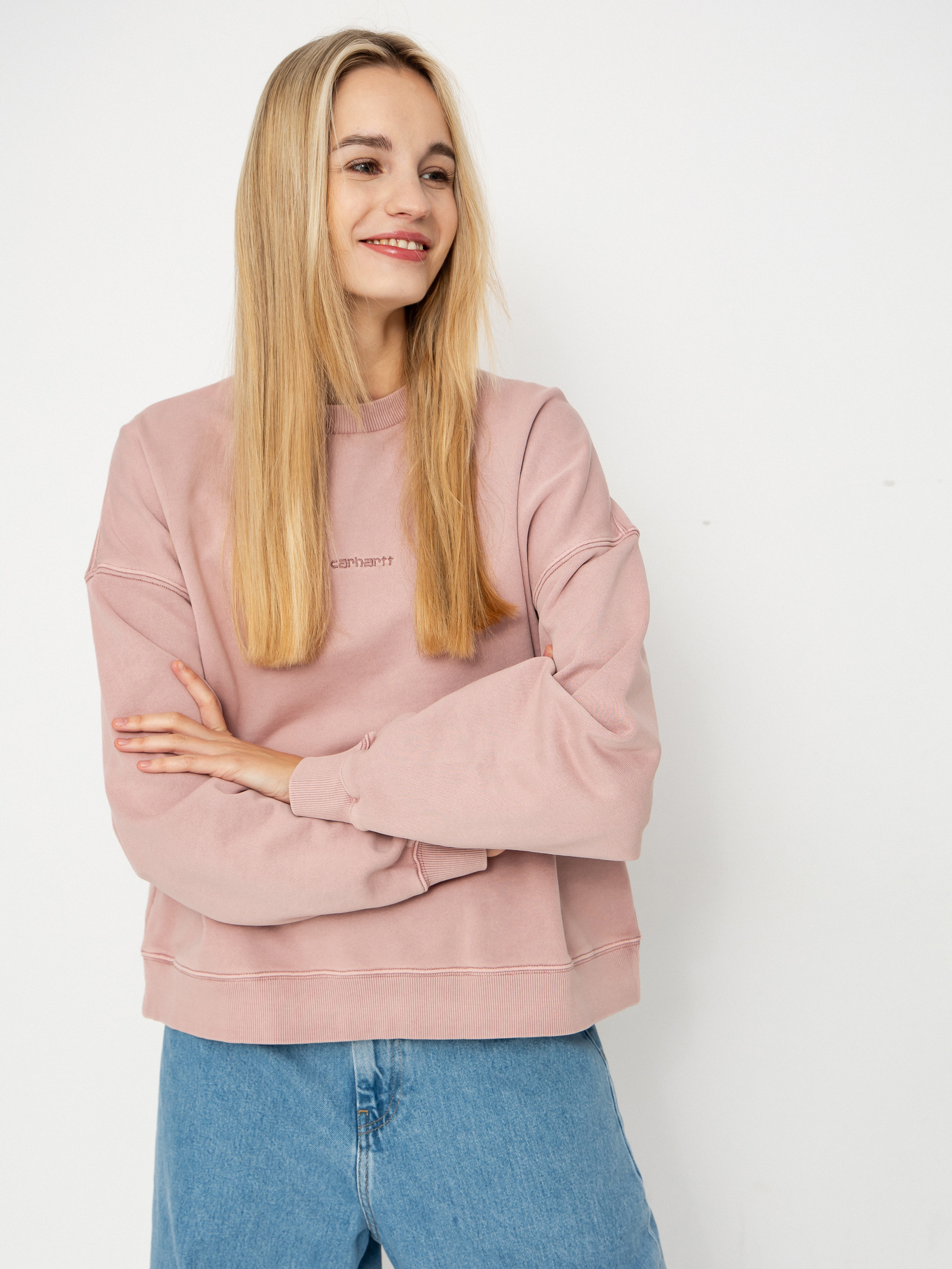 Bluza Carhartt WIP Benton Wmn (glassy pink/garment dyed)