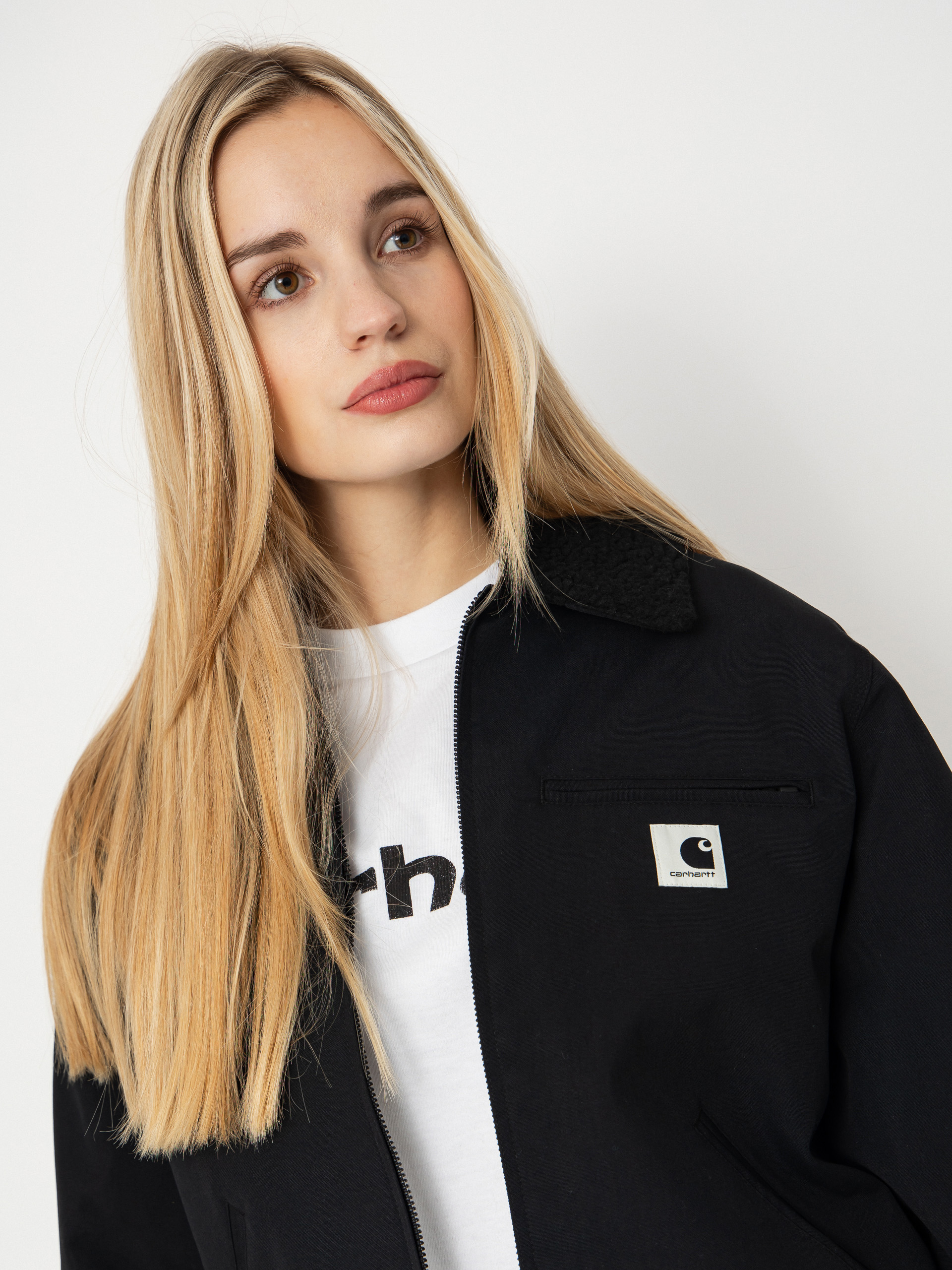 Kurtka Carhartt WIP Newkirk Wmn (black/wild dog print)