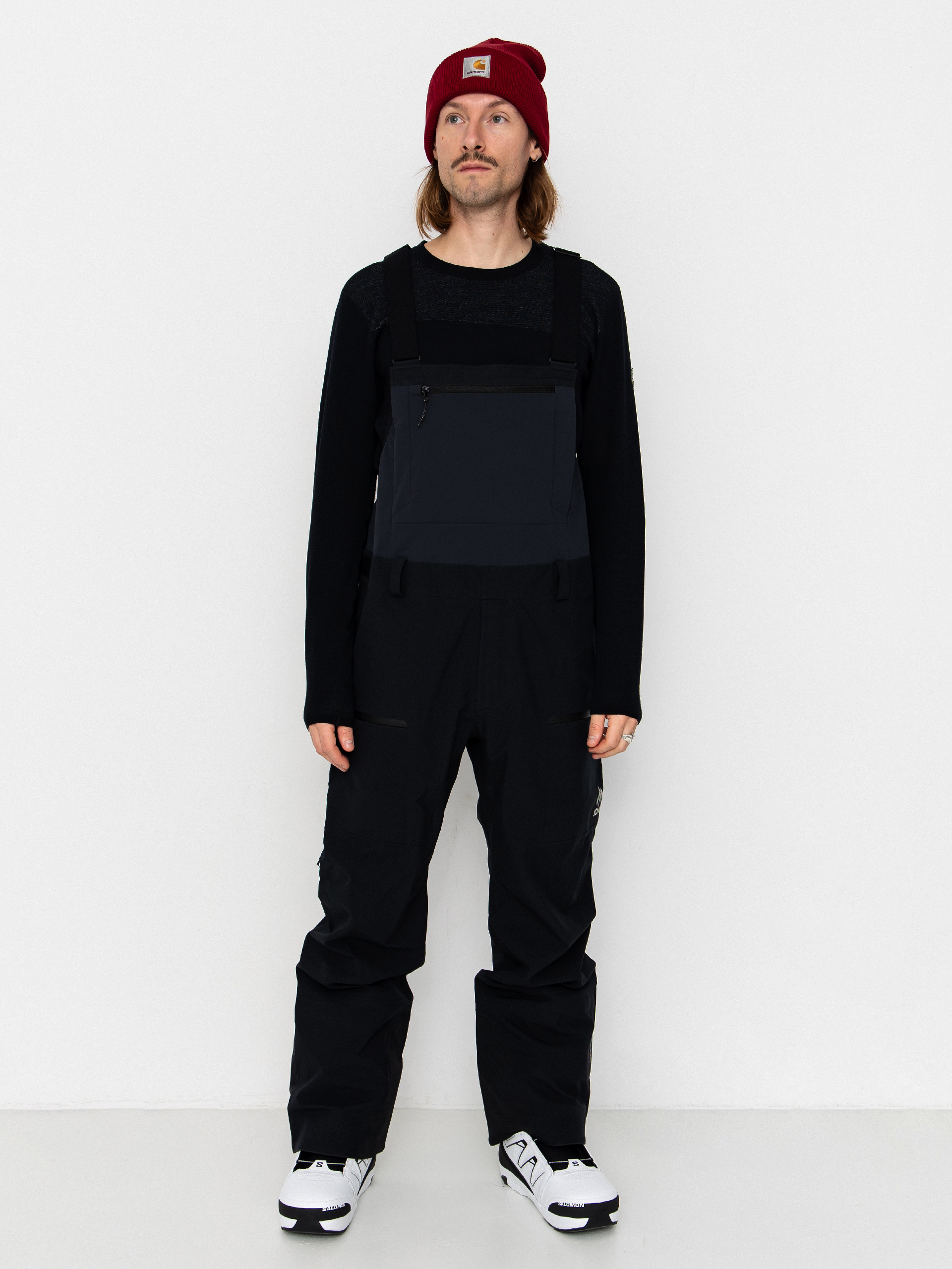 Męskie Spodnie snowboardowe Jones Snowboards Shralpinist Str Rec Bib (stealth black)