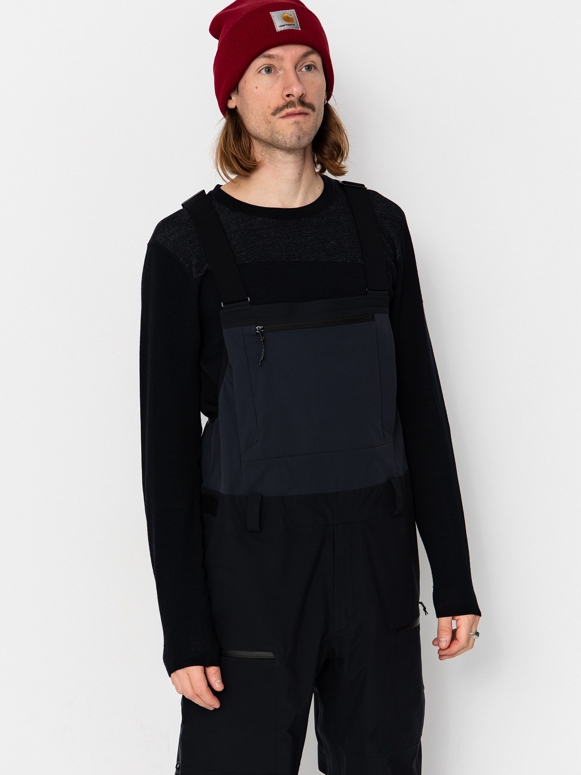 Męskie Spodnie snowboardowe Jones Snowboards Shralpinist Str Rec Bib (stealth black)