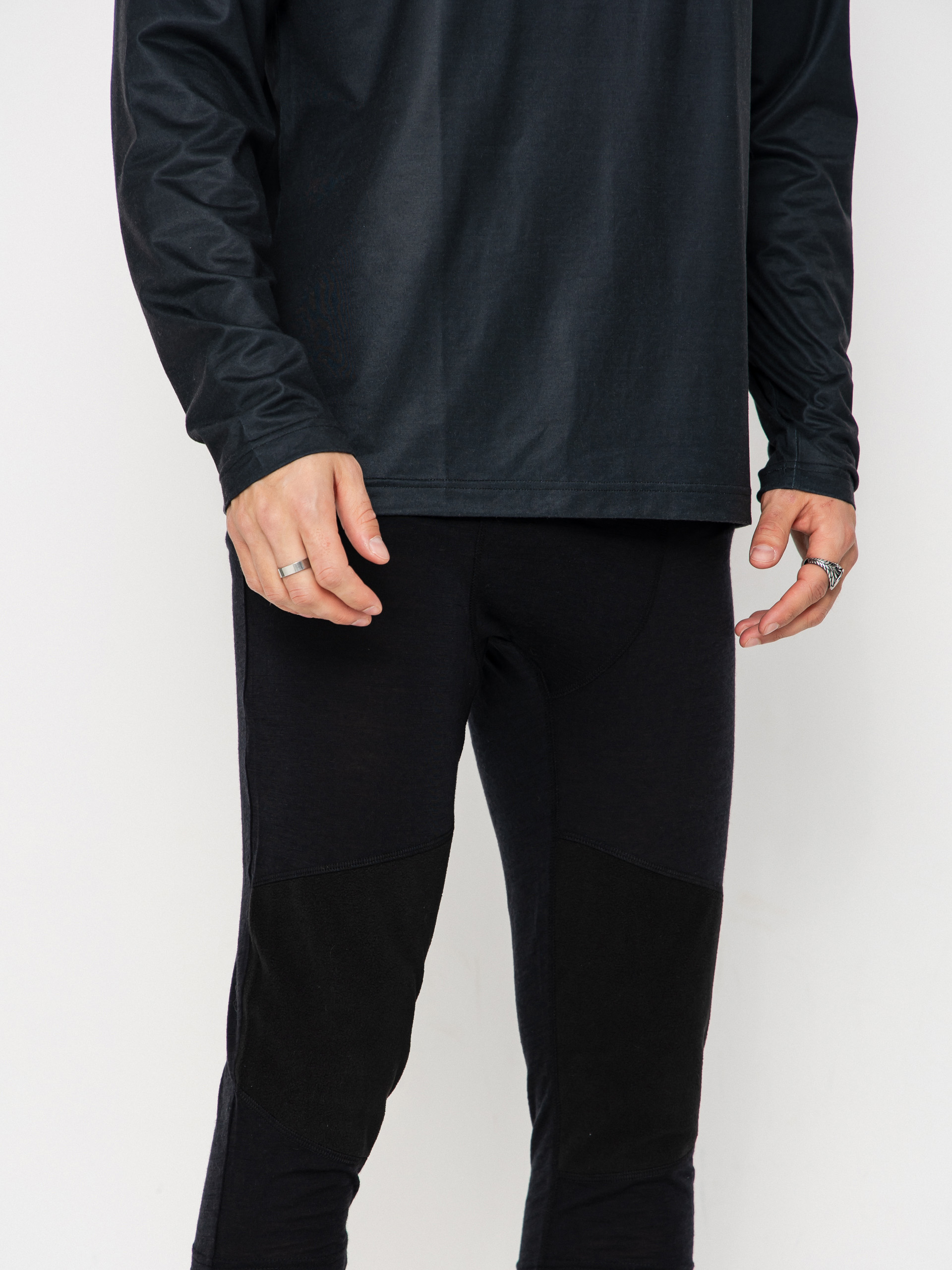 Męskie Legginsy aktywne ThirtyTwo Ridelite Merino Knicker (black/black)