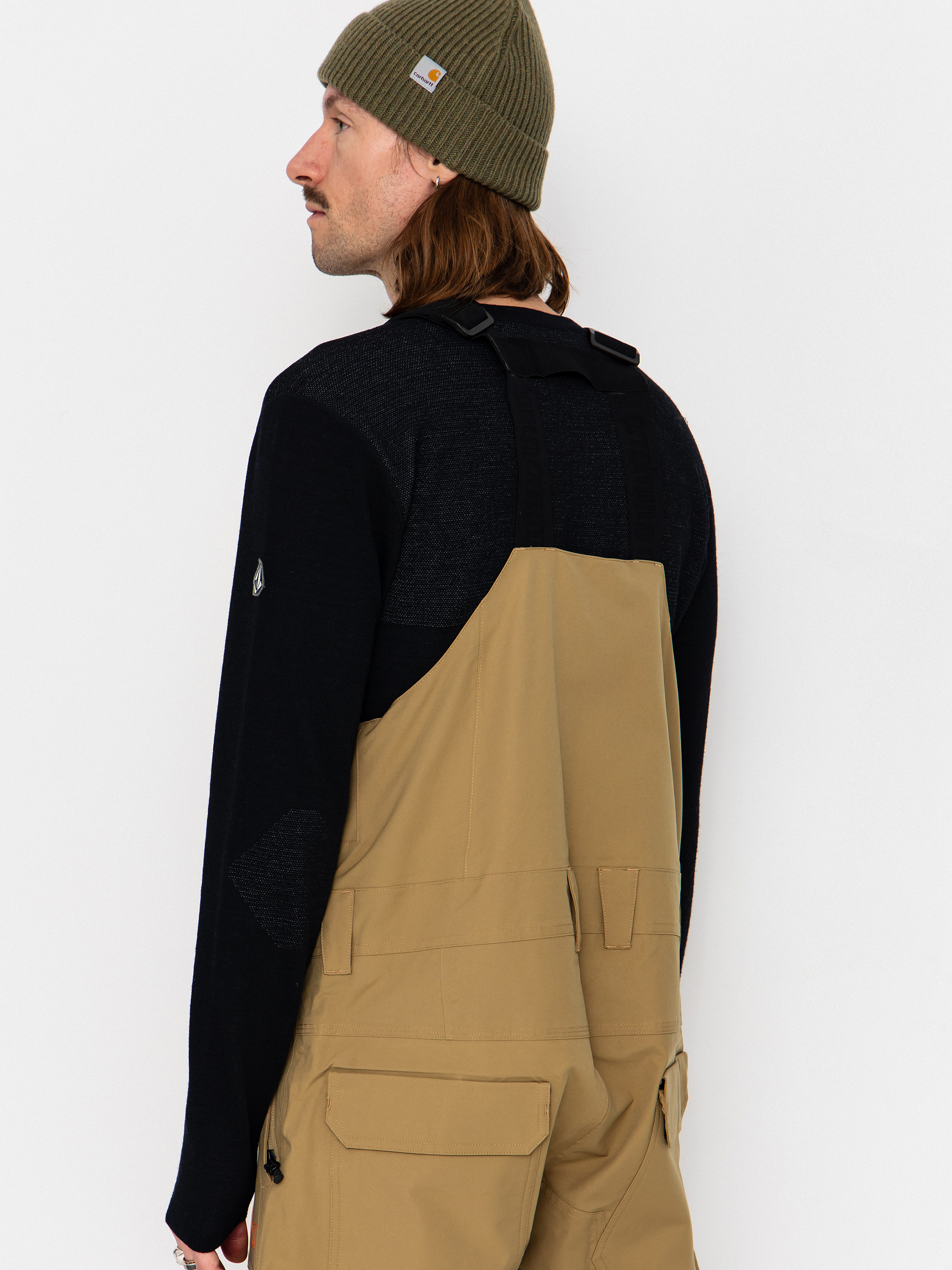 Męskie Spodnie snowboardowe ThirtyTwo Basement Bib (khaki)